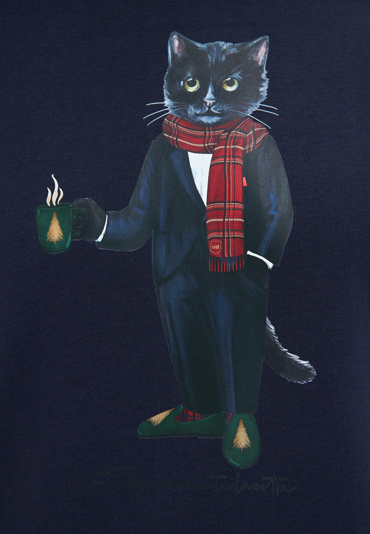 Sudadera burdeos gato de año nuevo (copia)