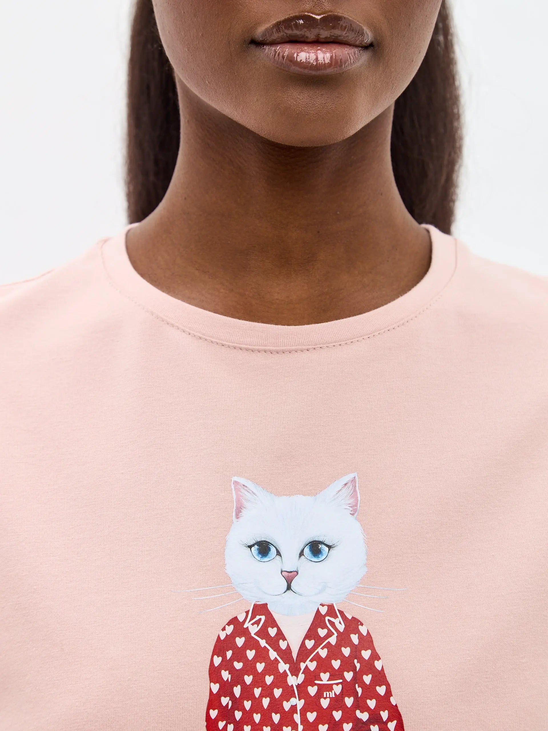 Beige oversized t-shirt pajamas cat - Funny Cat Loungewear | For Cat Lovers | CAT by maniita lacitta