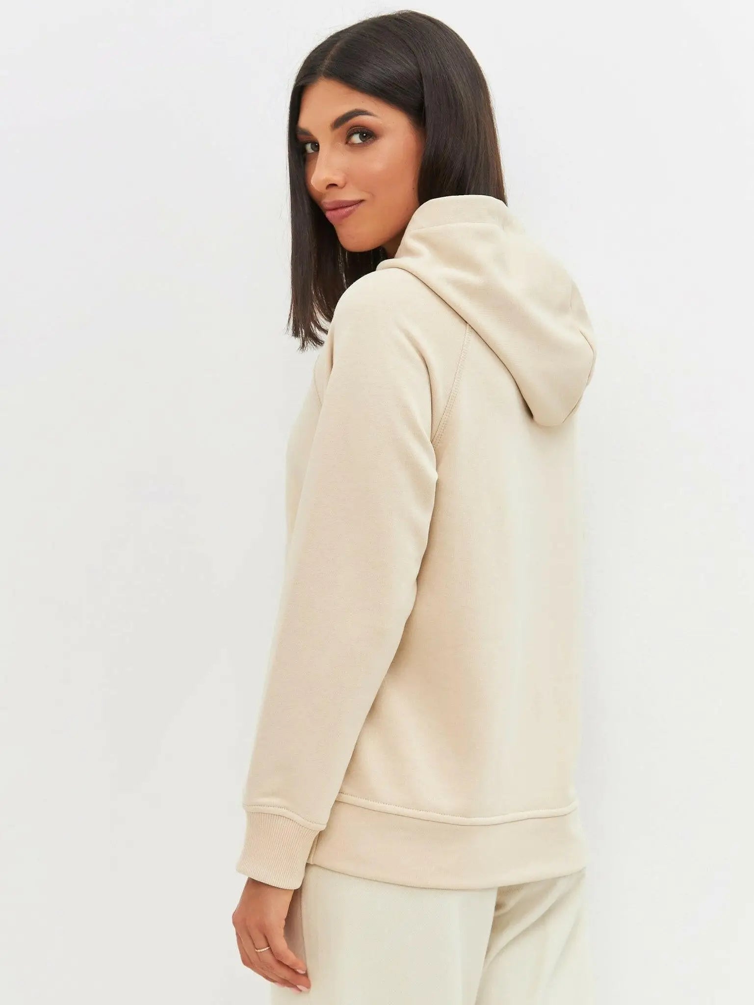 Beige printed hoodie rider cat - Funny Cat Hoodie & sweatshirt | For Cat Lovers | CAT by maniita