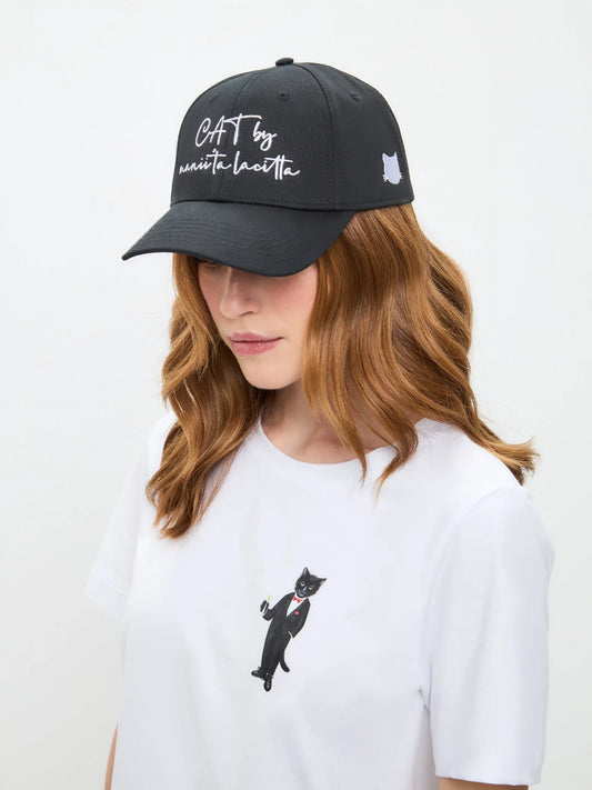 Black cap with logo cat - Funny Cat | For Cat Lovers | CAT by maniita lacitta