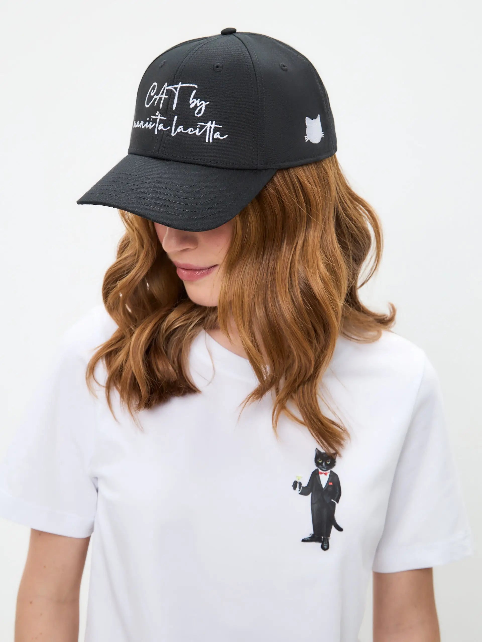 Black cap with logo cat - Funny Cat | For Cat Lovers | CAT by maniita lacitta