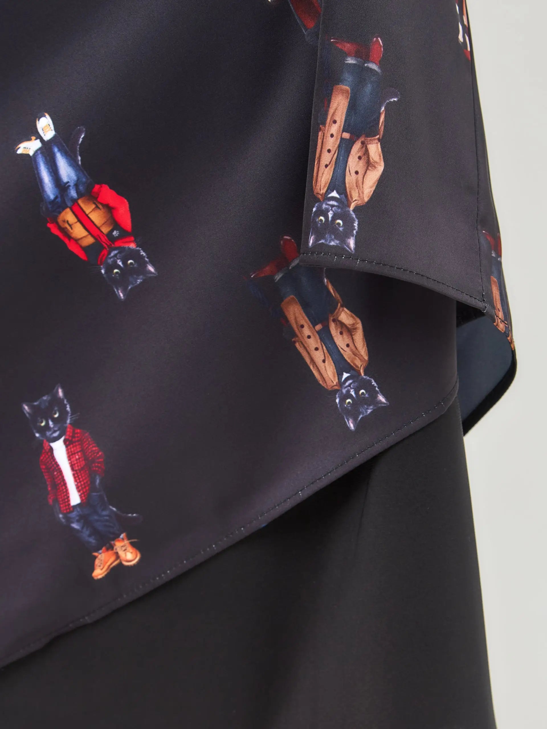 Black silk loungewear - Funny Cat Loungewear | For Cat Lovers | CAT by maniita lacitta