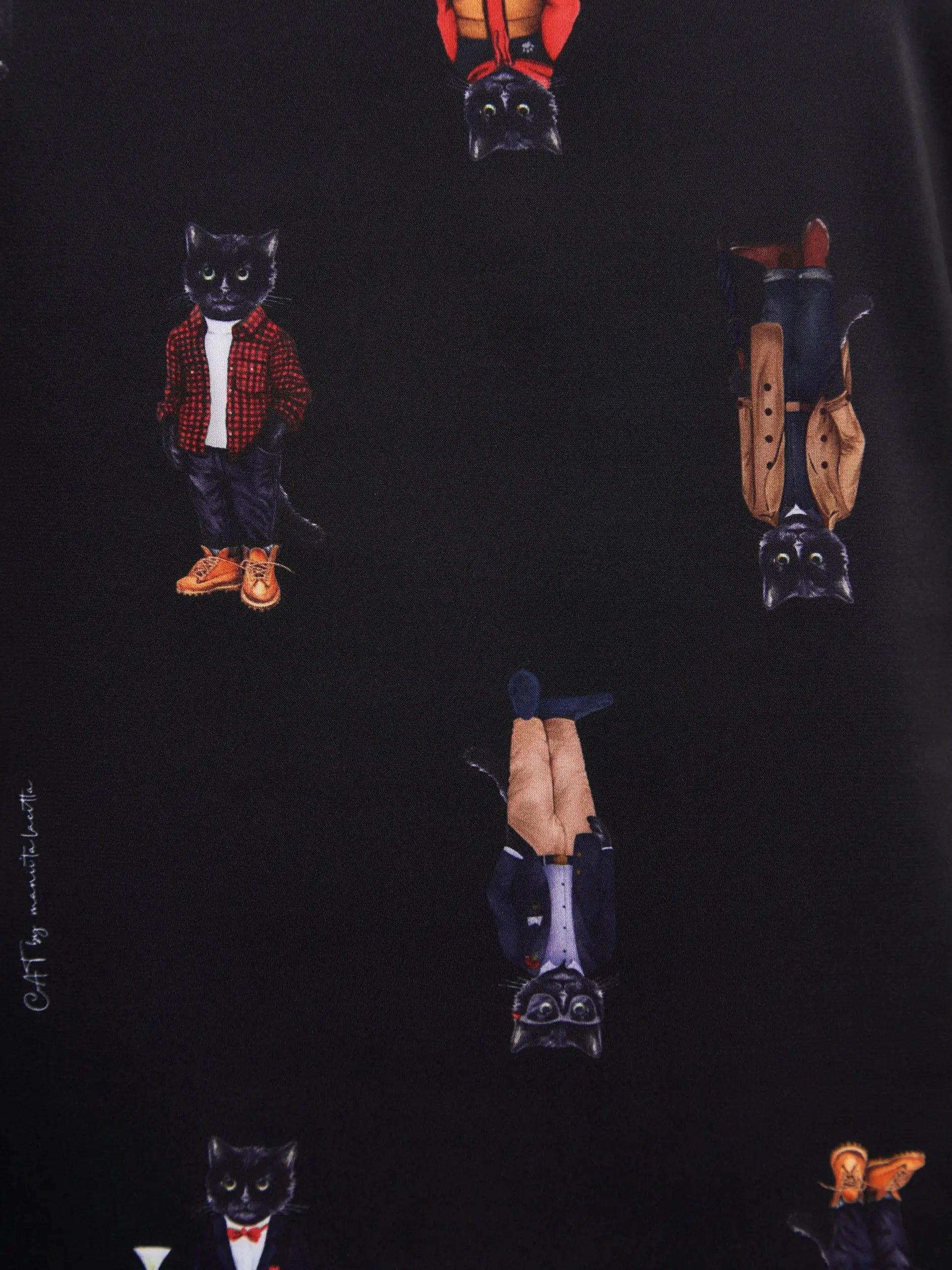 Black silk top cat - Funny Cat Silk top | For Cat Lovers | CAT by maniita lacitta