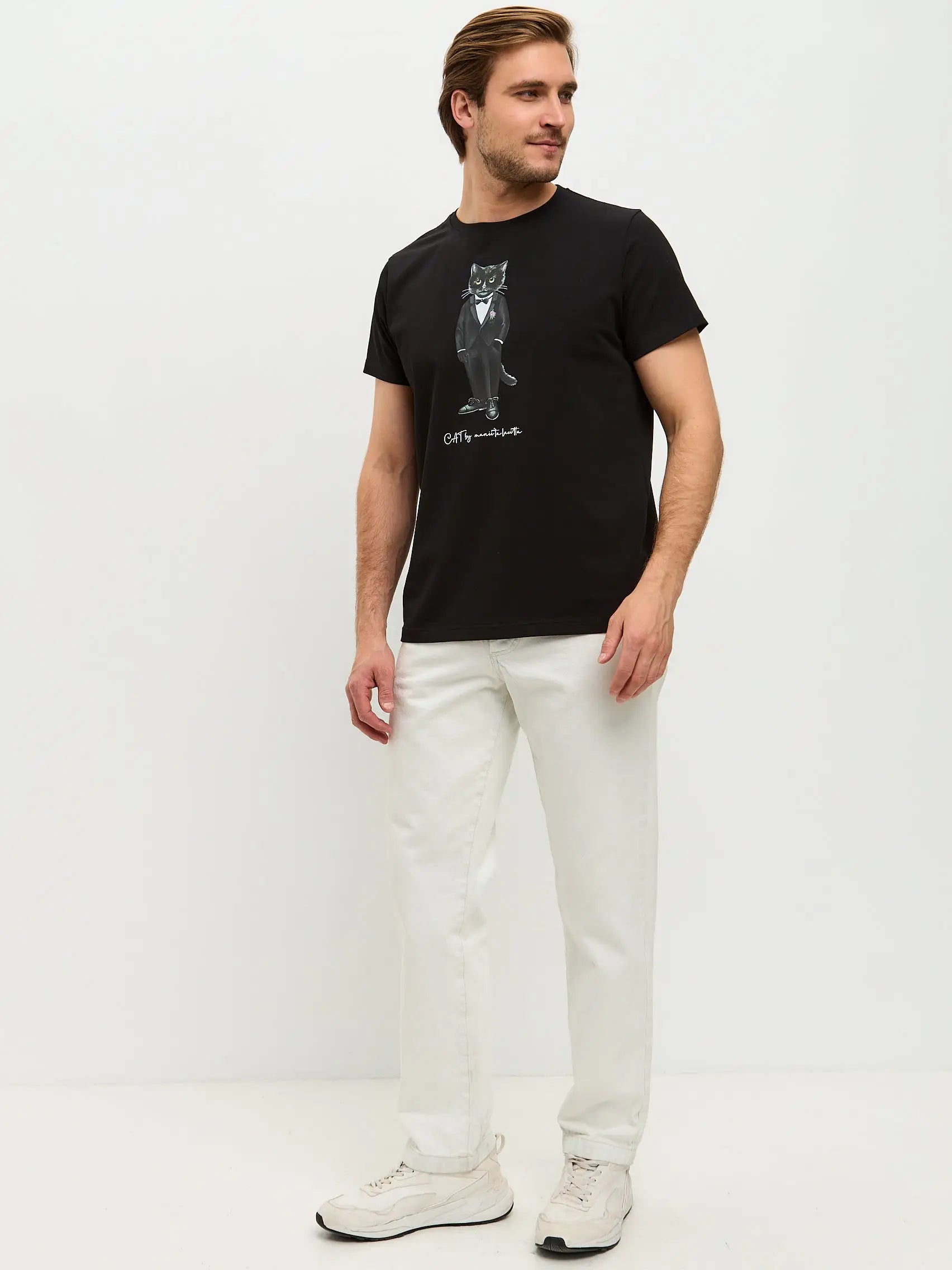 Black t-shirt groom cat - Funny Cat T-shirt | For Cat Lovers | CAT by maniita lacitta