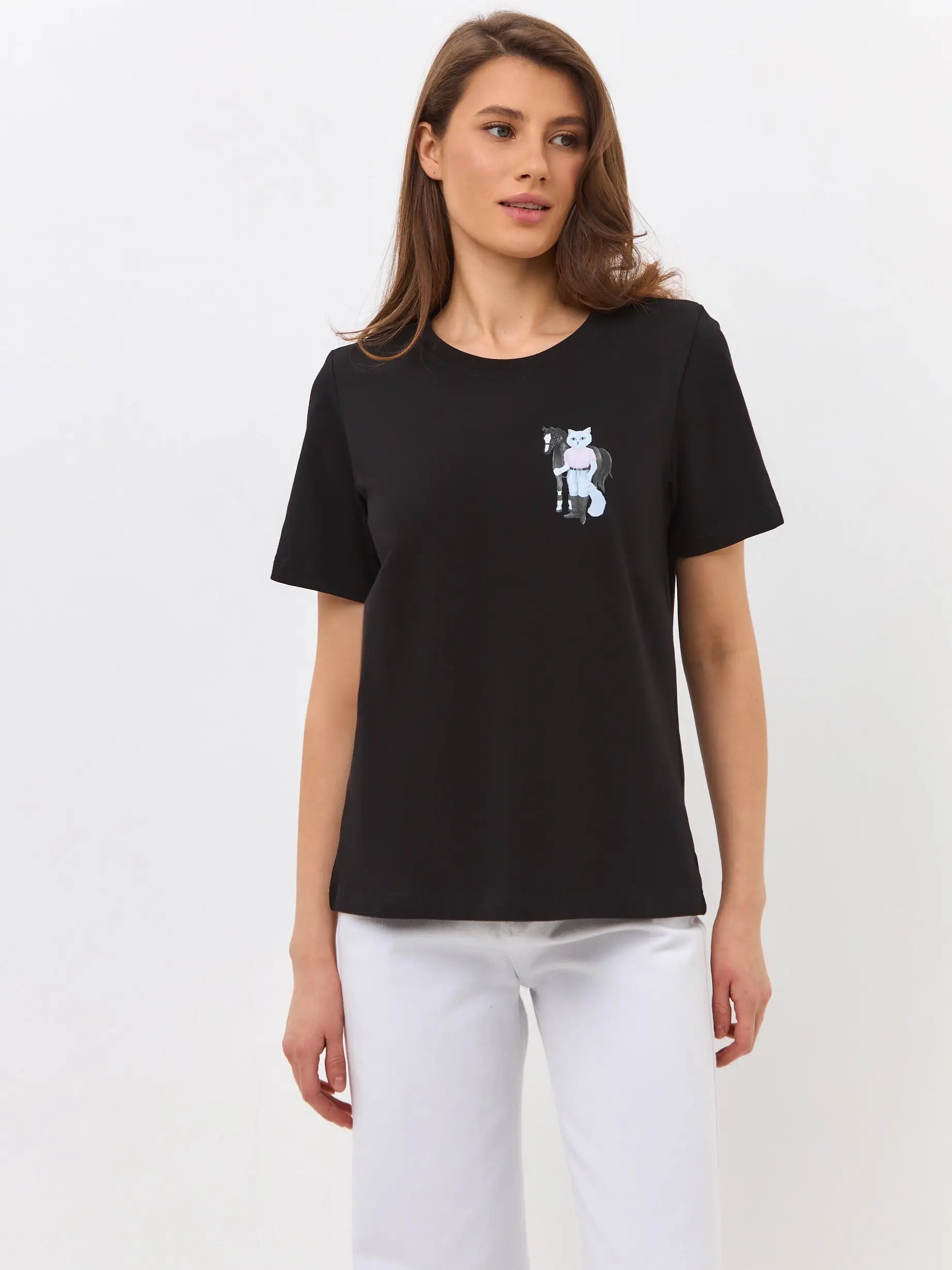 Black t-shirt rider cat - Funny Cat T-shirt | For Cat Lovers | CAT by maniita lacitta