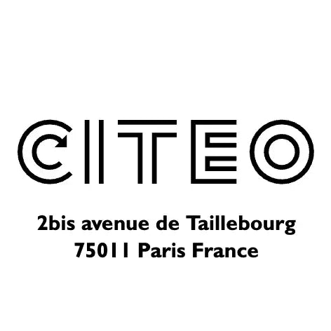 Black and white logo for citeo, featuring a circular design with the company name in bold letters.