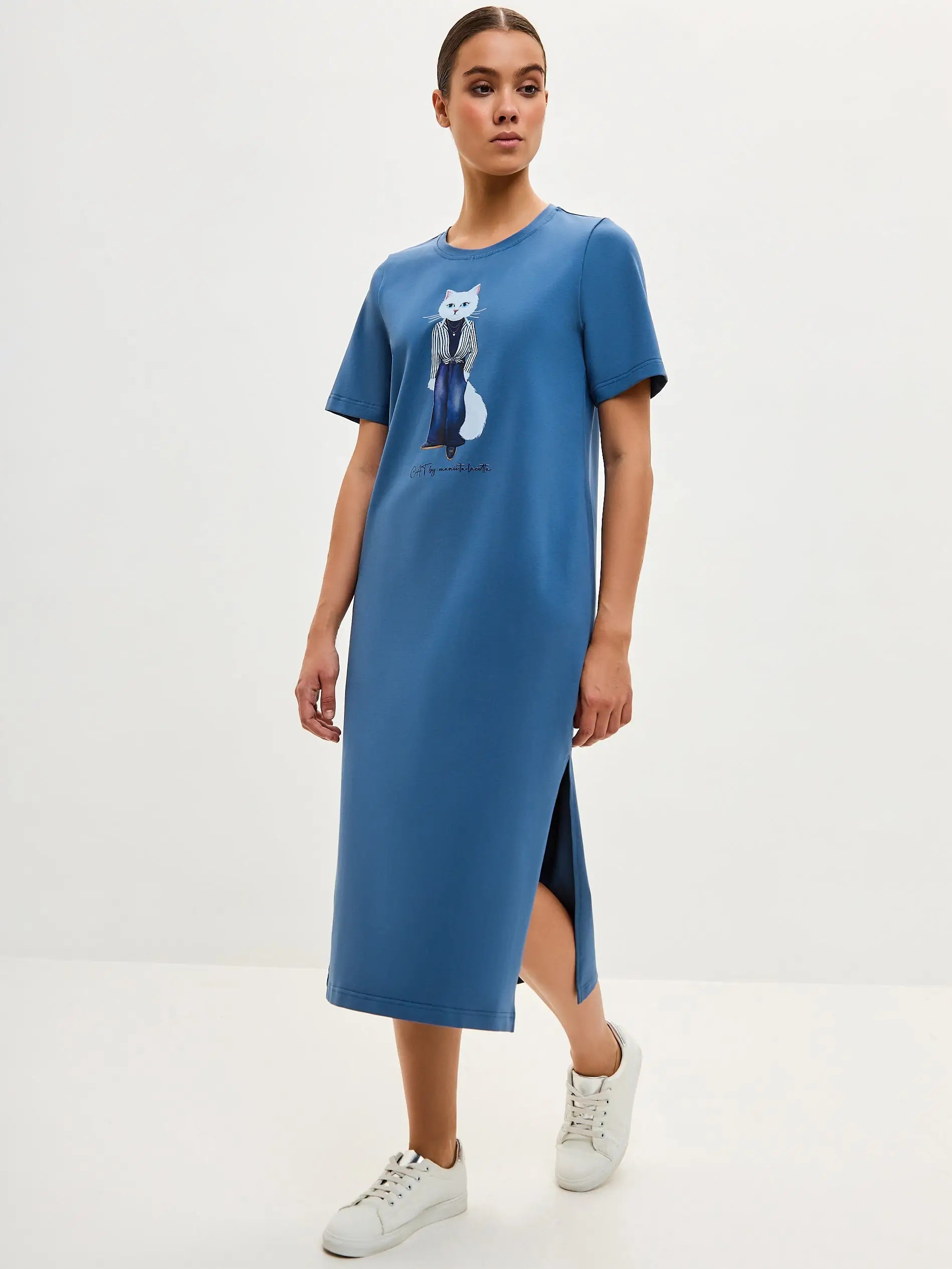 Blue dress country white cat - Funny Cat Dress | For Cat Lovers | CAT by maniita lacitta