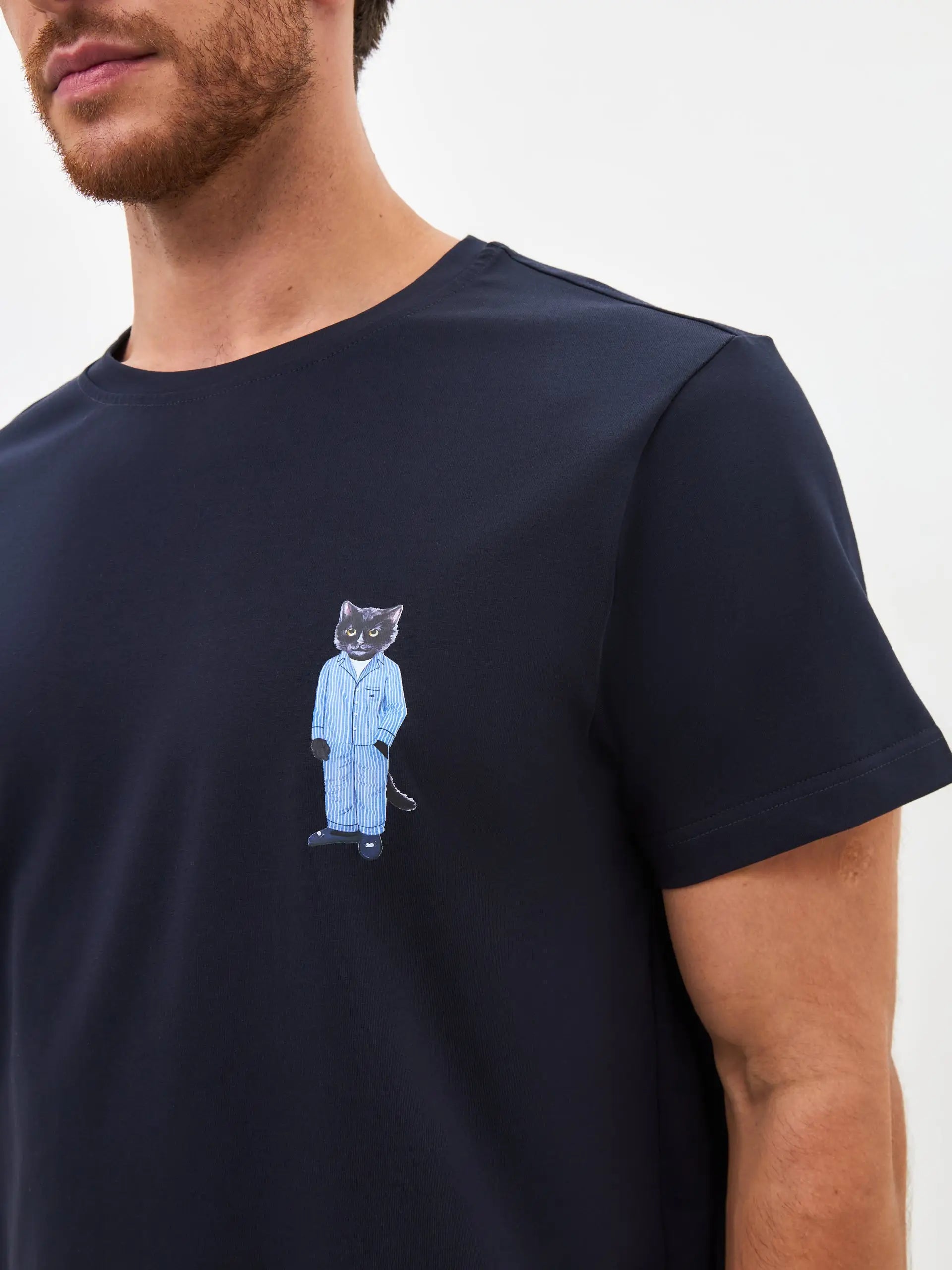 Blue pajamas catsleepm - Funny Cat Loungewear | For Cat Lovers | CAT by maniita lacitta
