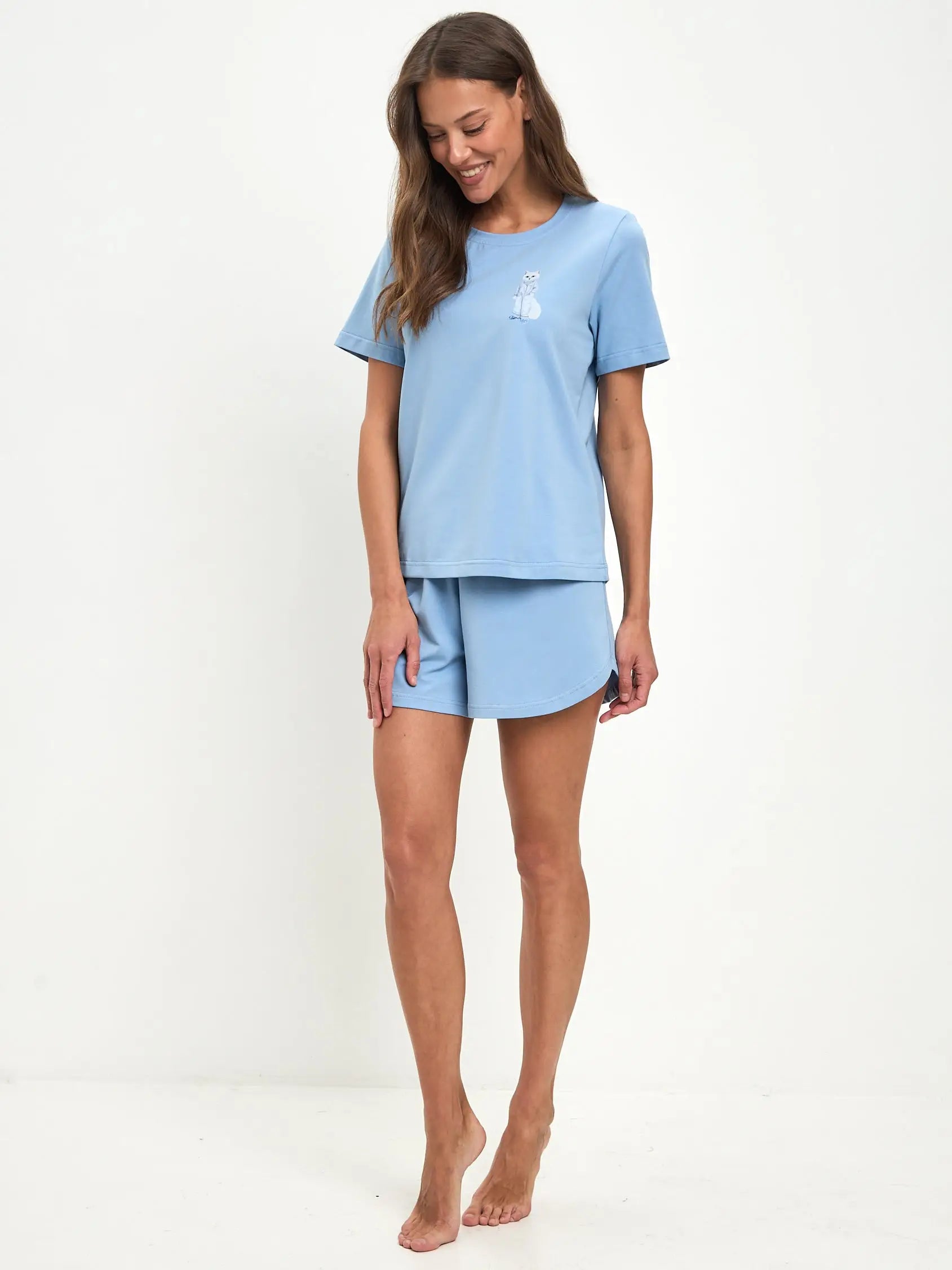 Blue pajamas - Funny Cat Loungewear | For Cat Lovers | CAT by maniita lacitta