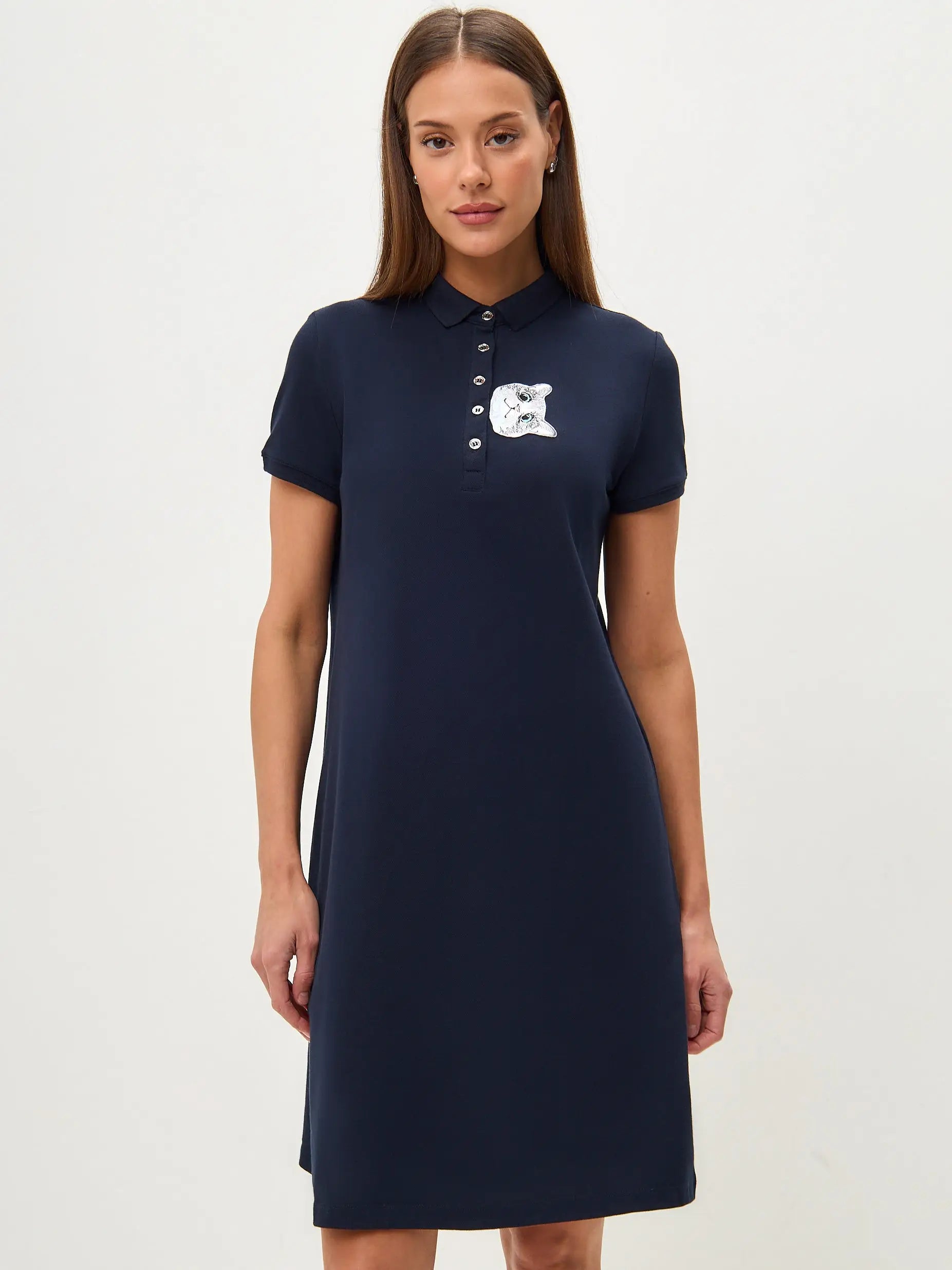 Blue polo dress cat - Funny Cat Polo t-shirt & dress | For Cat Lovers | CAT by maniita