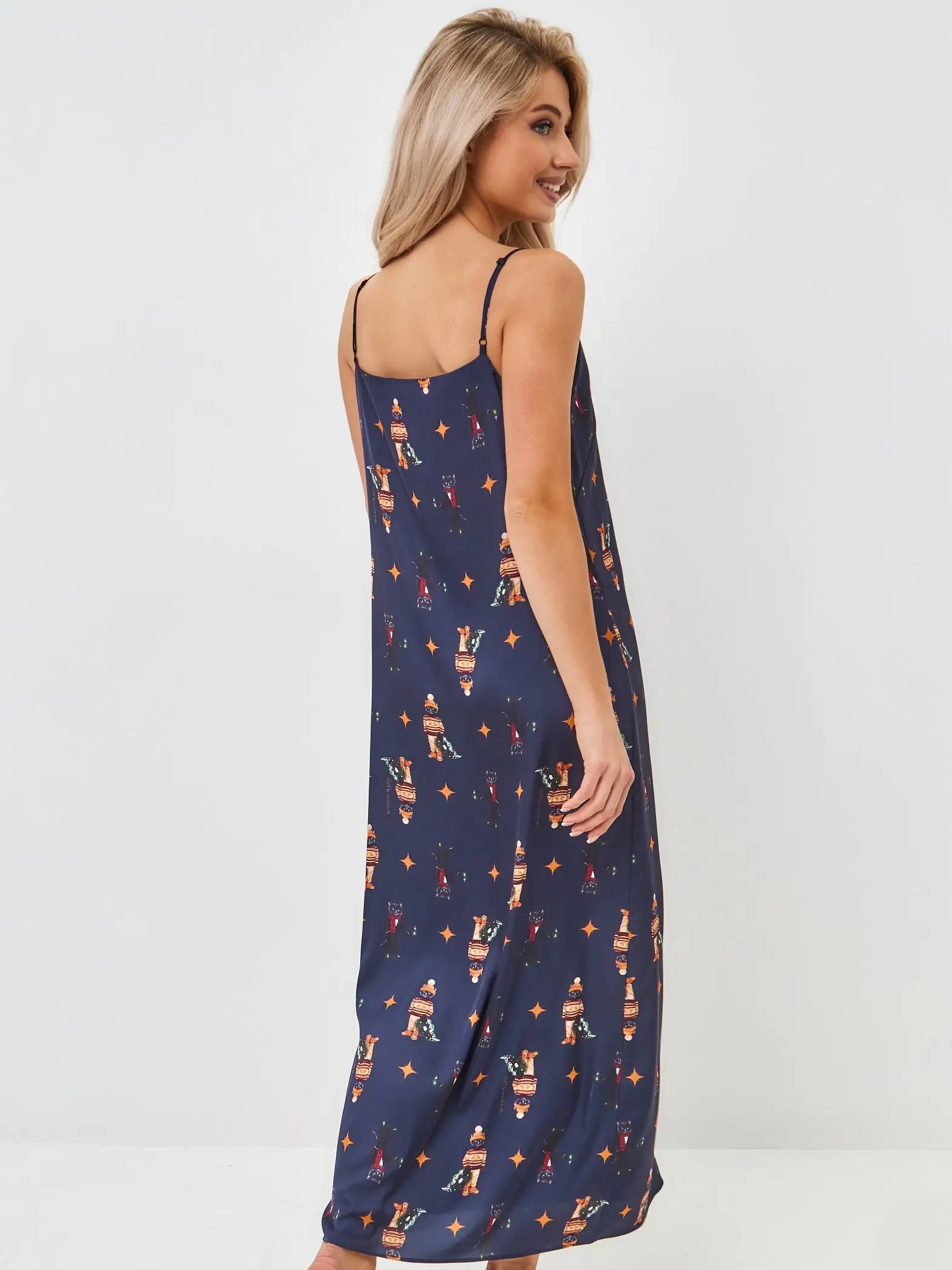 Blue silk loungewear - Funny Cat Loungewear | For Cat Lovers | CAT by maniita lacitta