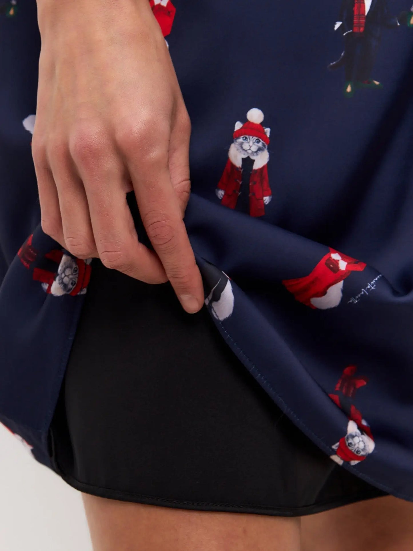 Blue silk loungewear - Funny Cat Loungewear | For Cat Lovers | CAT by maniita lacitta