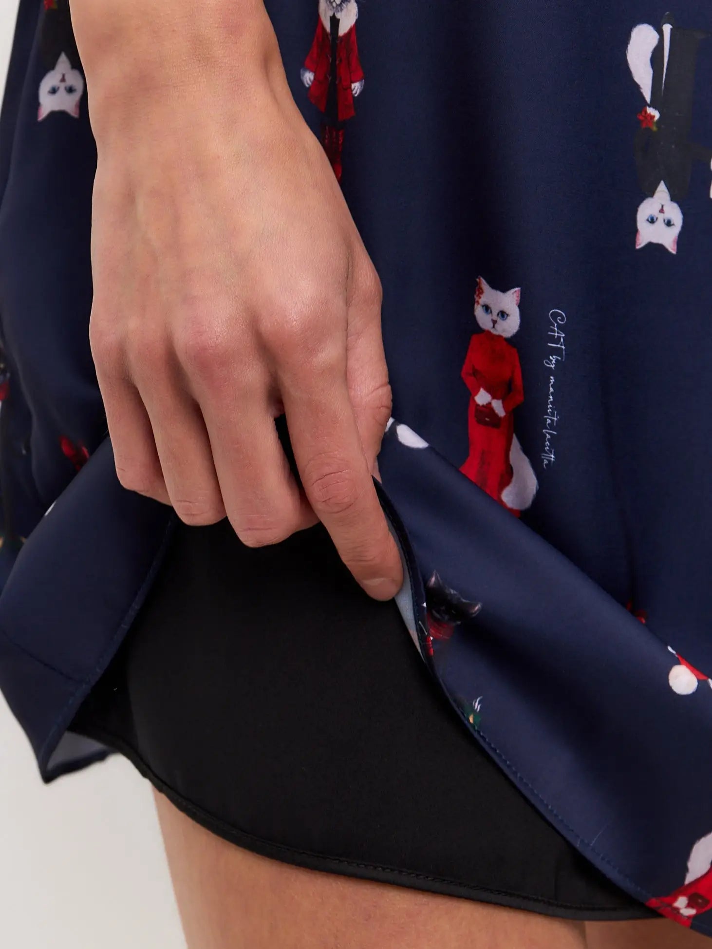 Blue silk loungewear - Funny Cat Loungewear | For Cat Lovers | CAT by maniita lacitta