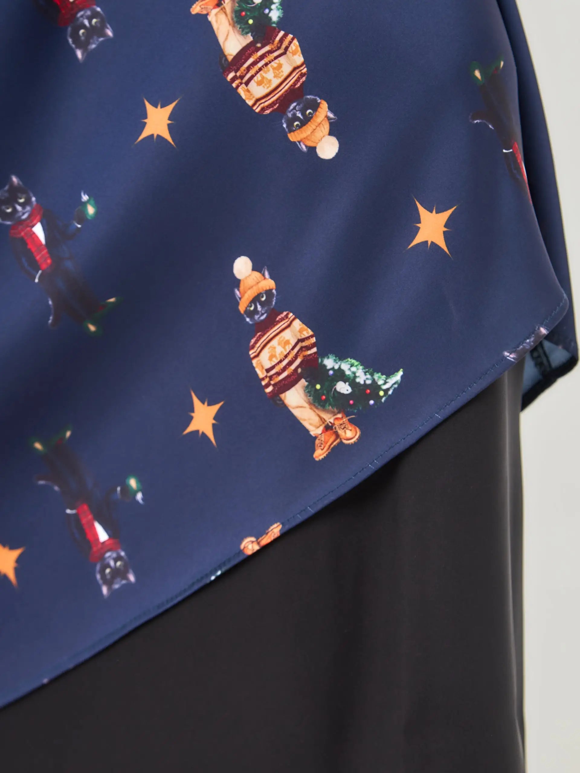 Blue silk loungewear - Funny Cat Loungewear | For Cat Lovers | CAT by maniita lacitta