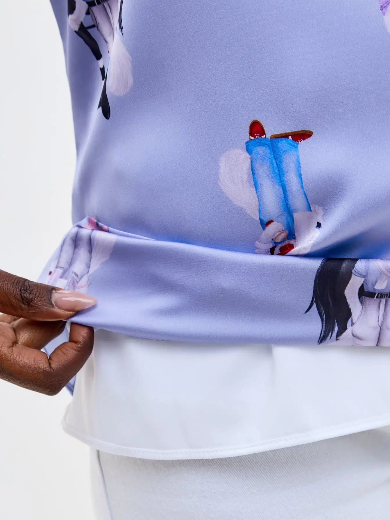 Blue silk top cat - Funny Cat Silk top | For Cat Lovers | CAT by maniita lacitta