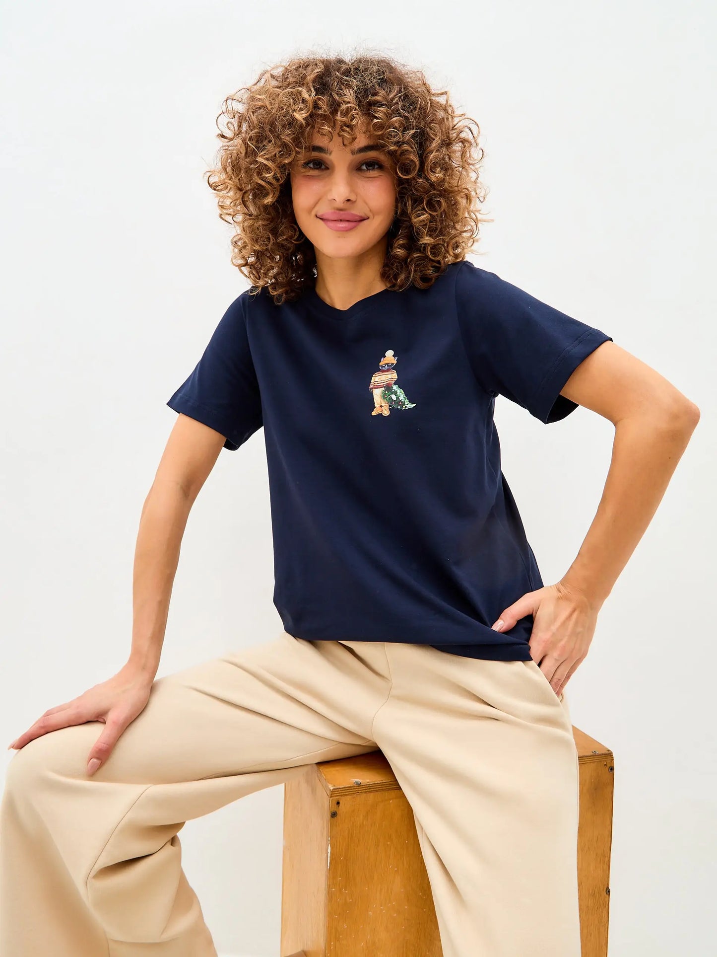 Blue t-shirt christmas cat - Funny Cat T-shirt | For Cat Lovers | CAT by maniita lacitta