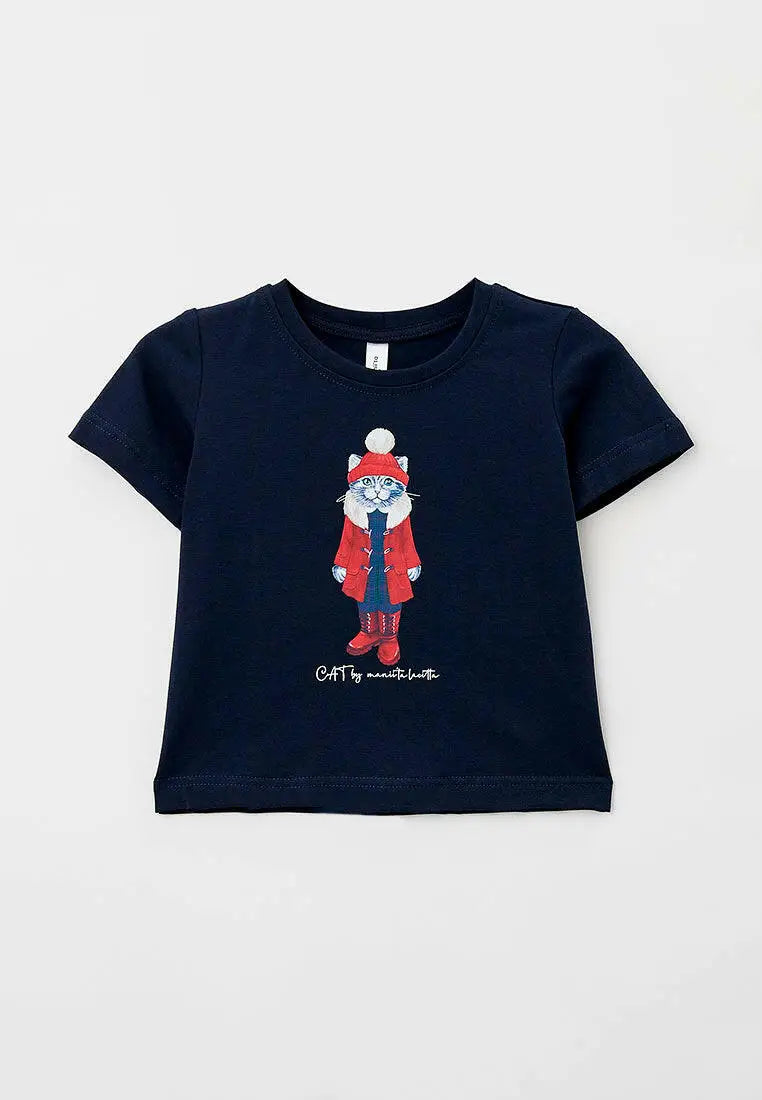 Blue t-shirt christmas kitty - Funny Cat T-shirt | For Cat Lovers | CAT by maniita lacitta