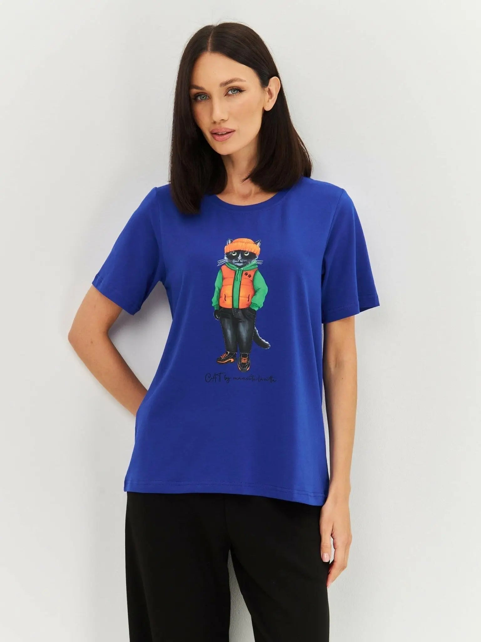 Blue t-shirt hoodie cat - Funny Cat T-shirt | For Cat Lovers | CAT by maniita lacitta
