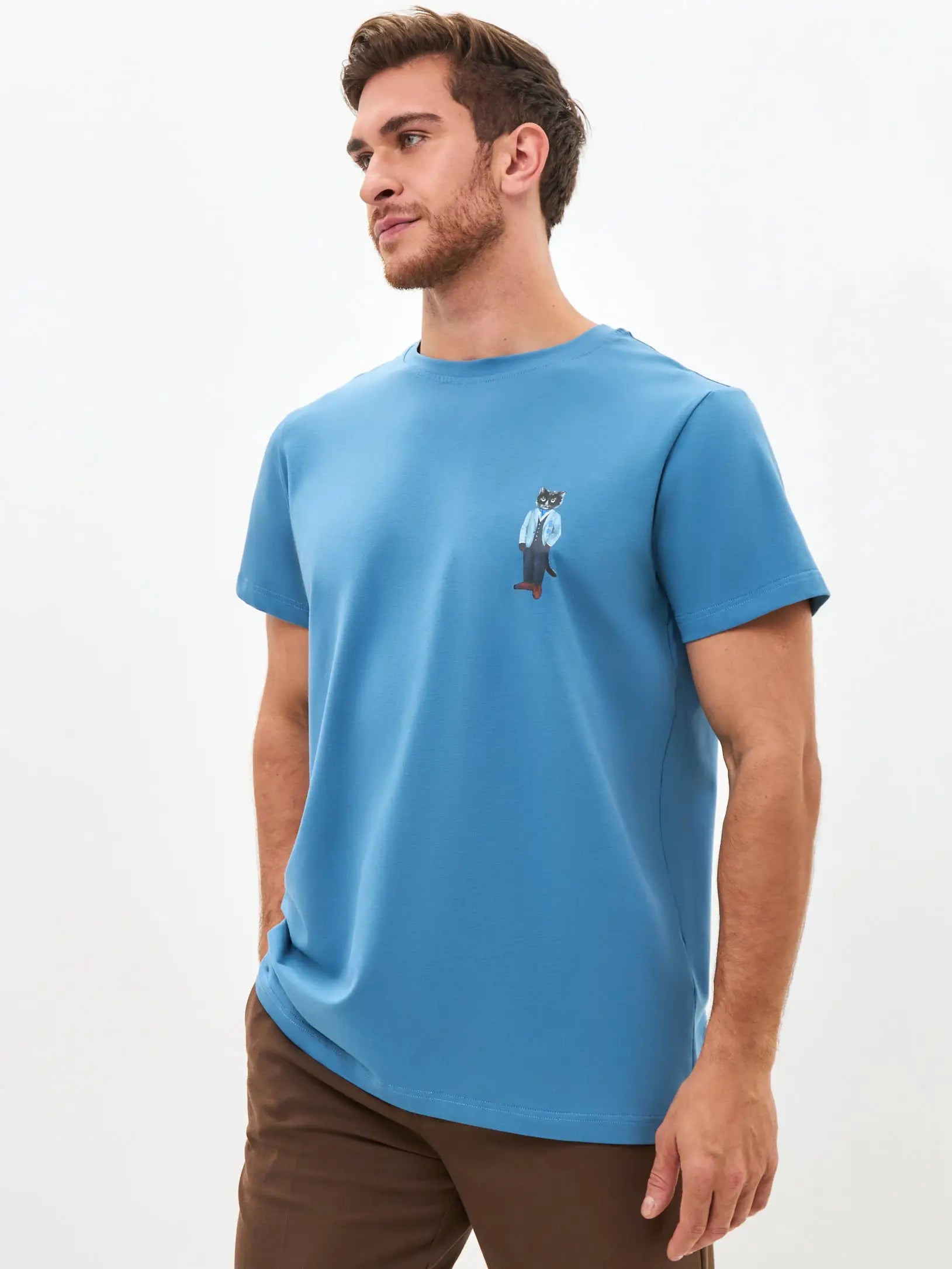 Blue t-shirt suit cat - Funny Cat T-shirt | For Cat Lovers | CAT by maniita lacitta