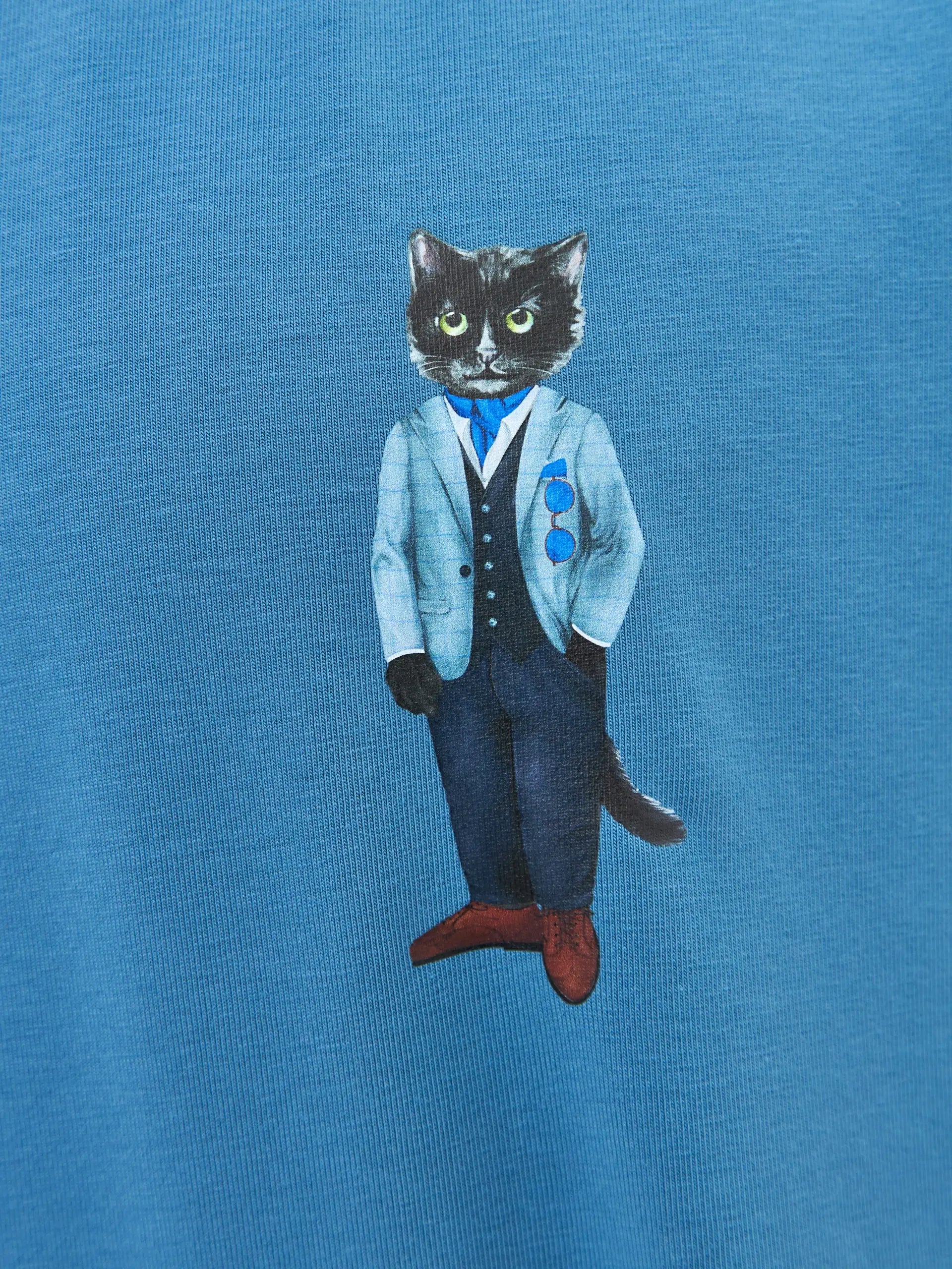 Blue t-shirt suit cat - Funny Cat T-shirt | For Cat Lovers | CAT by maniita lacitta