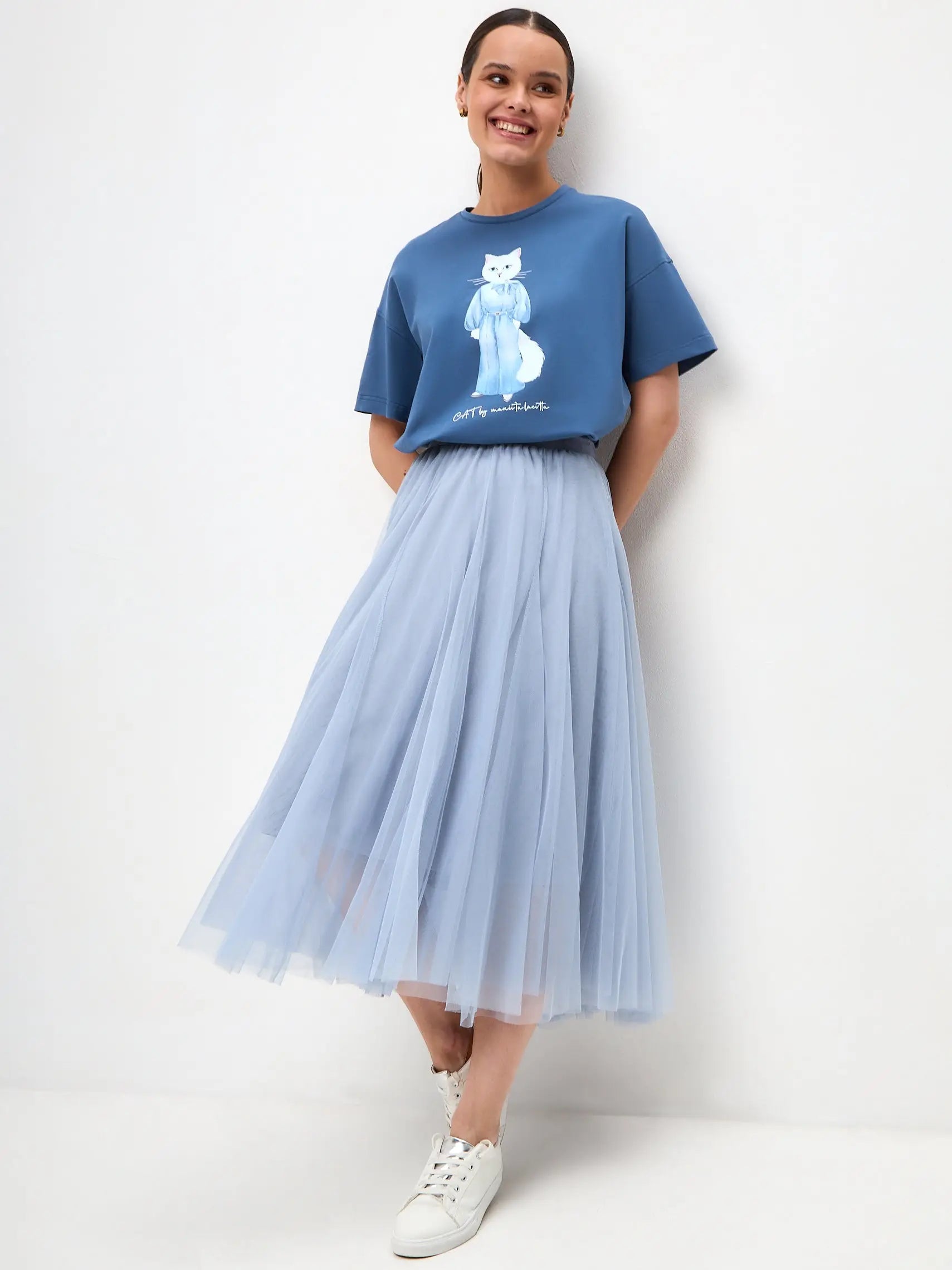 Blue tulle skirt rocky - Funny Cat Bottom | For Cat Lovers | CAT by maniita lacitta