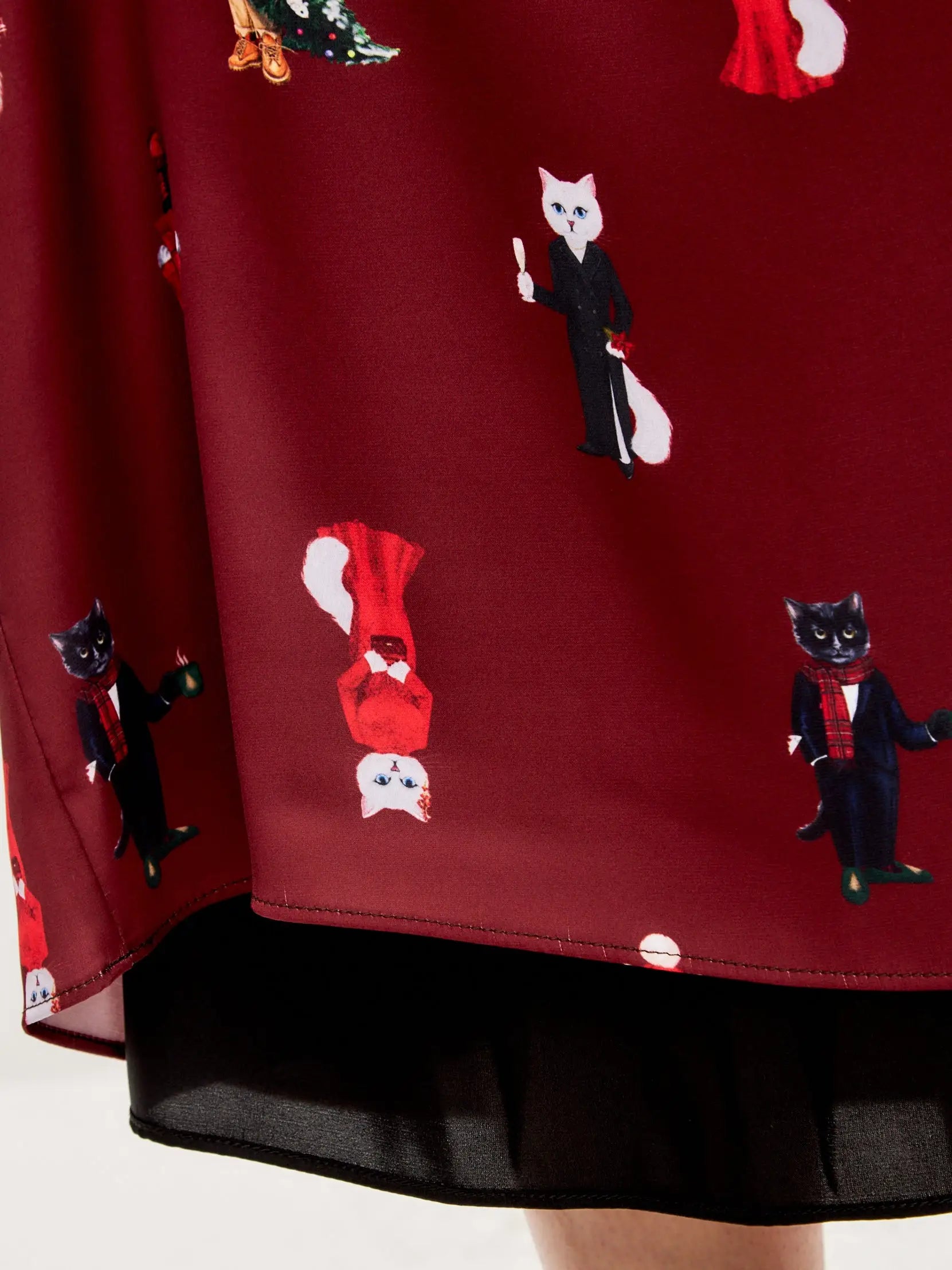 Bordo silk loungewear - Funny Cat Loungewear | For Cat Lovers | CAT by maniita lacitta