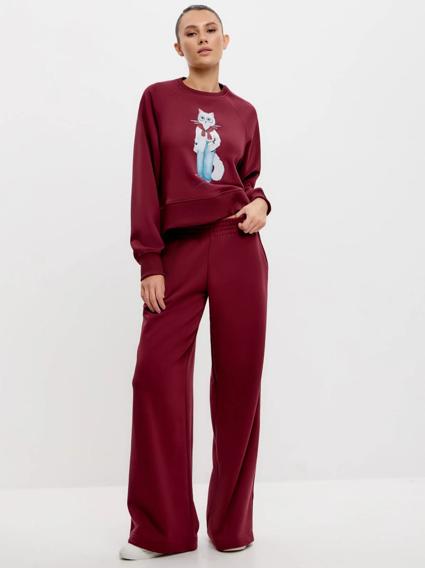 Bordo women’s sweatpants - Funny Cat Bottom | For Cat Lovers | CAT by maniita lacitta