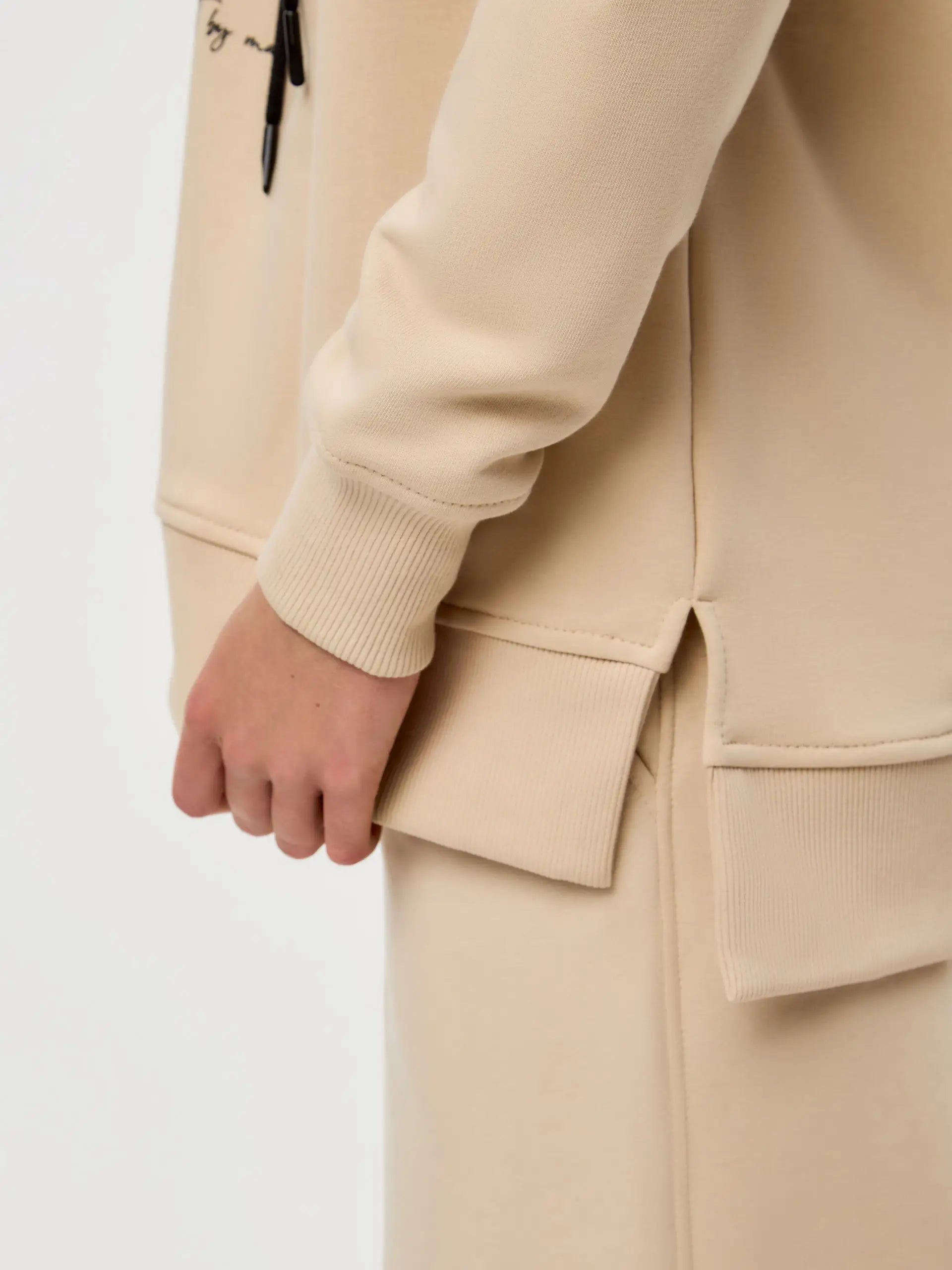 Christmas set: beige sports chic women’s suit over-hoodie with cat and culottes - Funny Cat | For Cat Lovers | CAT