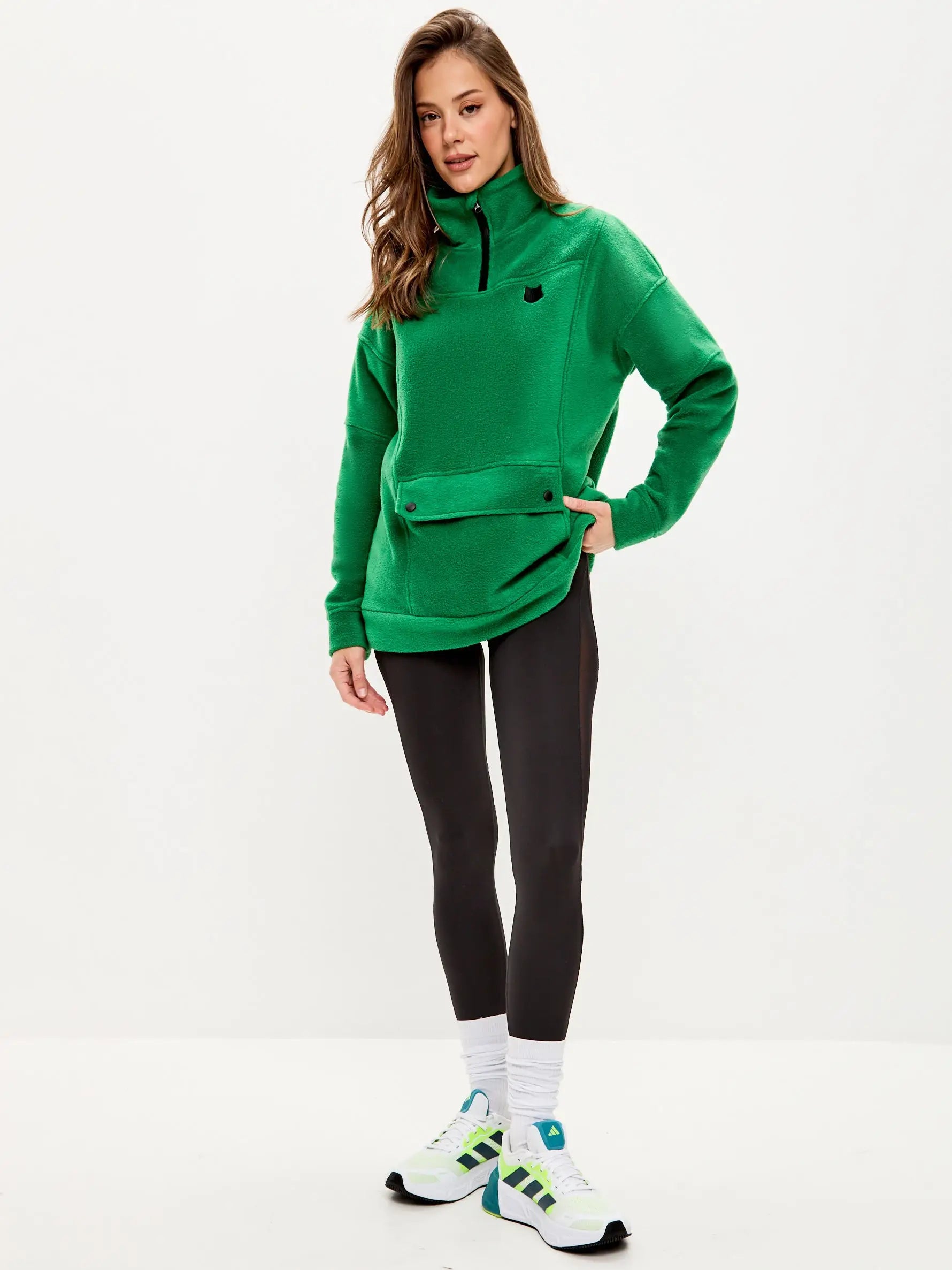 Green fleece sweatshirt - Funny Cat Fleece (recycled) | For Cat Lovers | CAT by maniita lacitta