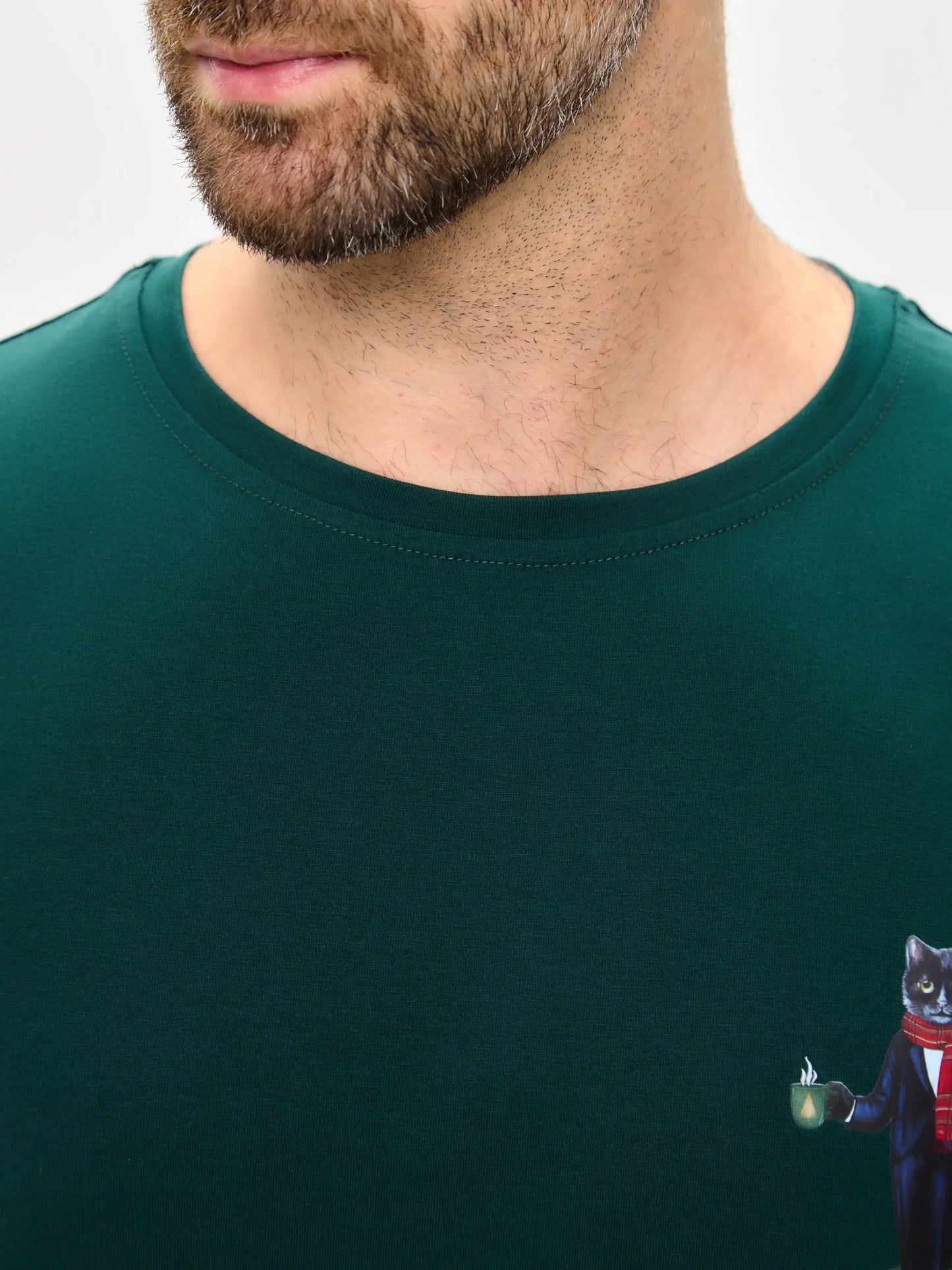 Green t-shirt new year cat - Funny Cat T-shirt | For Cat Lovers | CAT by maniita lacitta