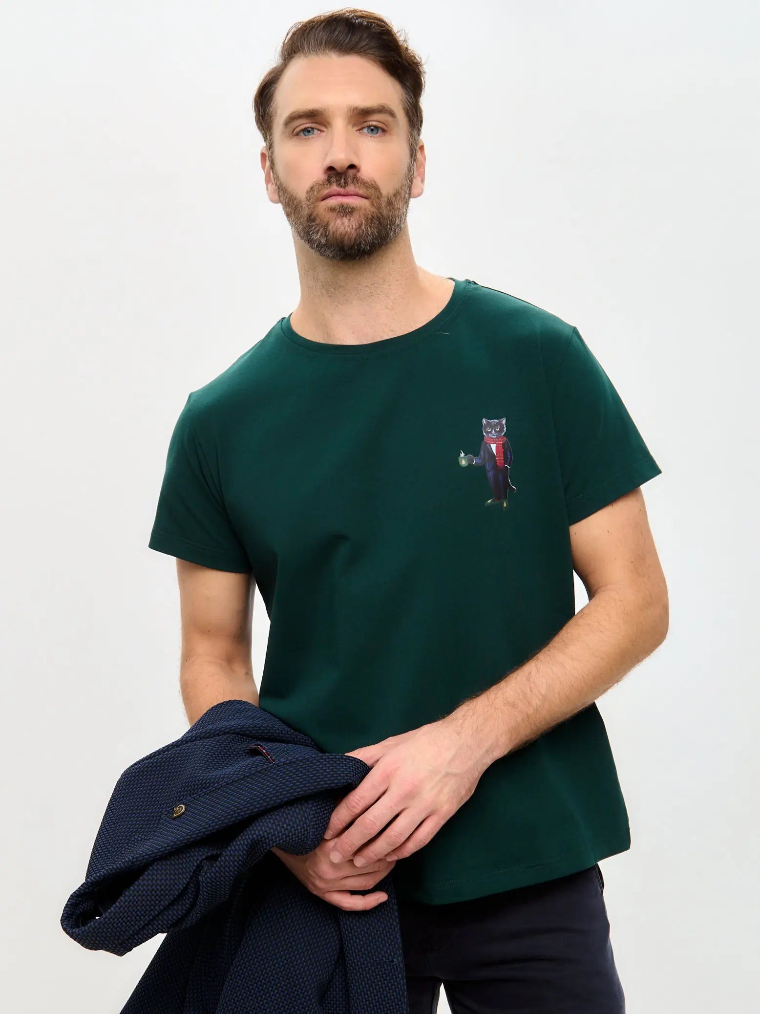 Green t-shirt new year cat - Funny Cat T-shirt | For Cat Lovers | CAT by maniita lacitta