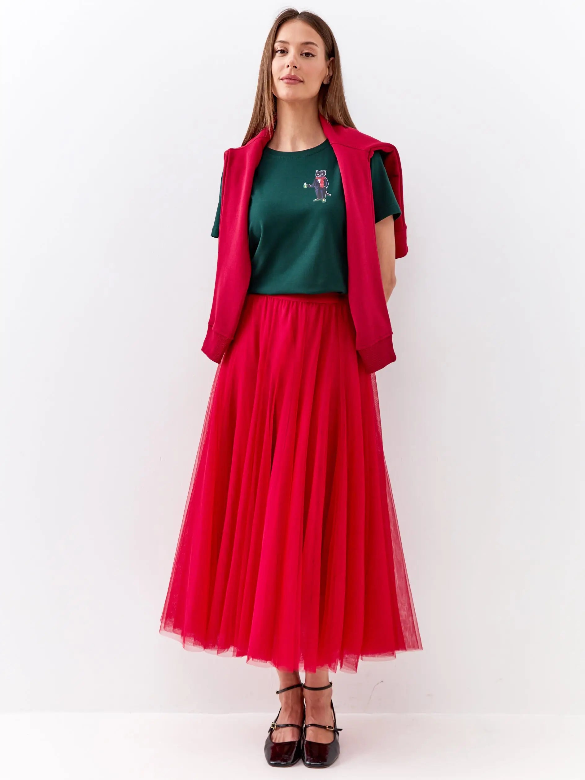 Green t-shirt new year cat - Funny Cat T-shirt | For Cat Lovers | CAT by maniita lacitta