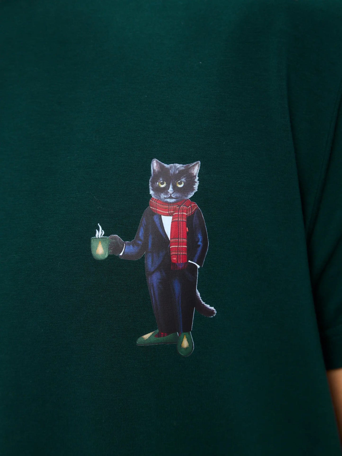 Green t-shirt new year cat - Funny Cat T-shirt | For Cat Lovers | CAT by maniita lacitta
