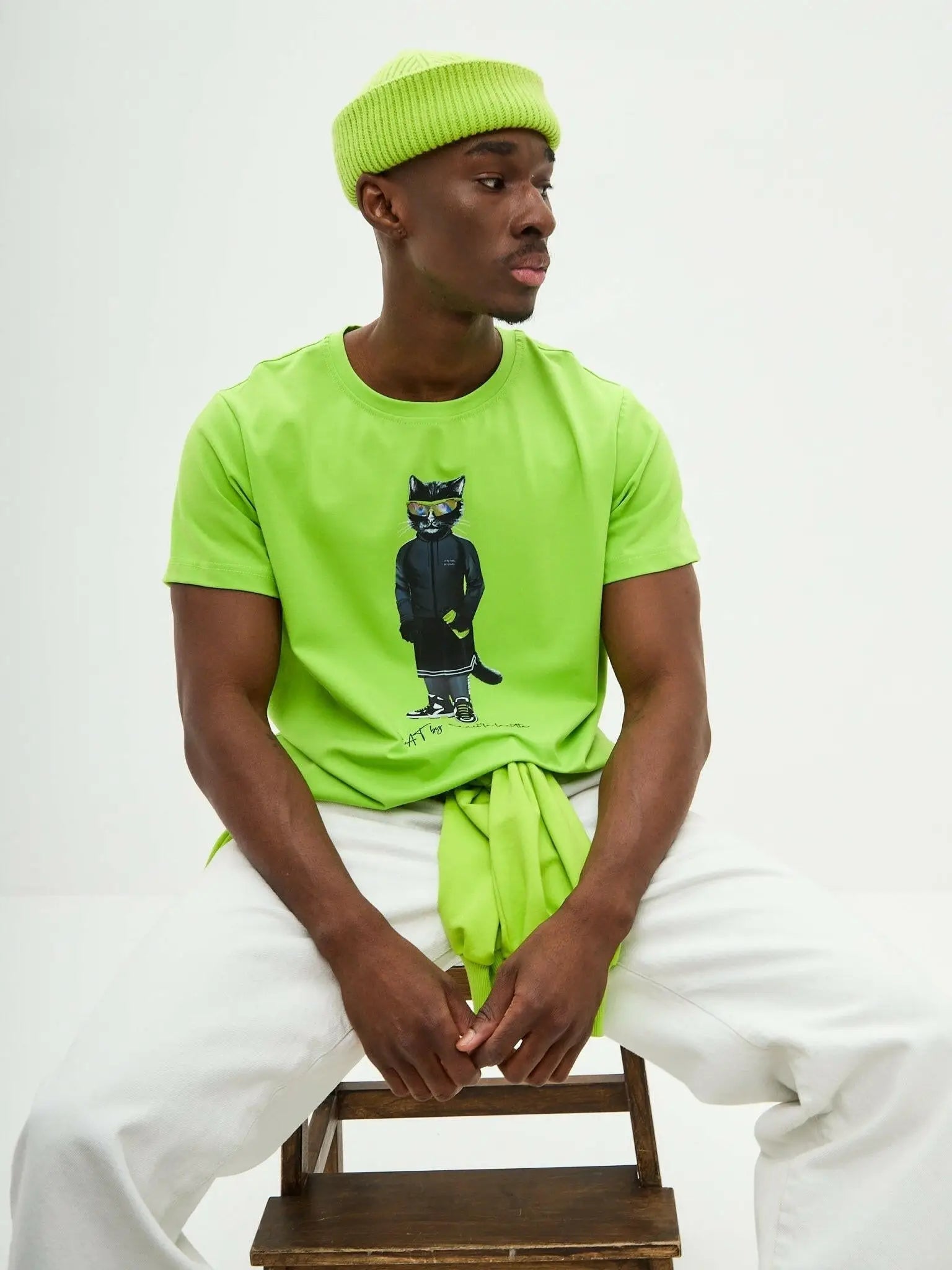 Green t-shirt sport cat - Funny Cat T-shirt | For Cat Lovers | CAT by maniita lacitta