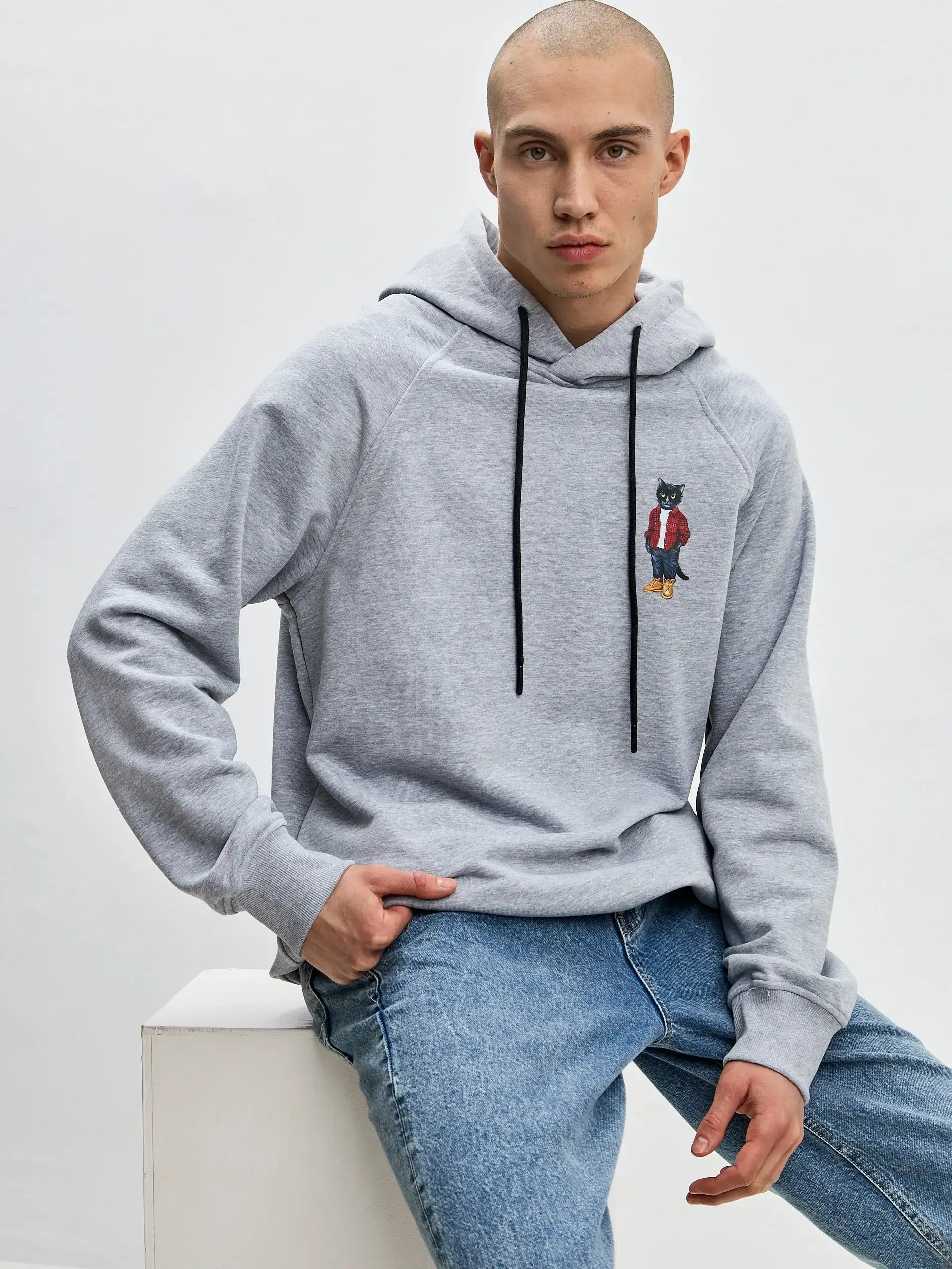 Grey hoodie country cat - Funny Cat Hoodie & sweatshirt | For Cat Lovers | CAT by maniita