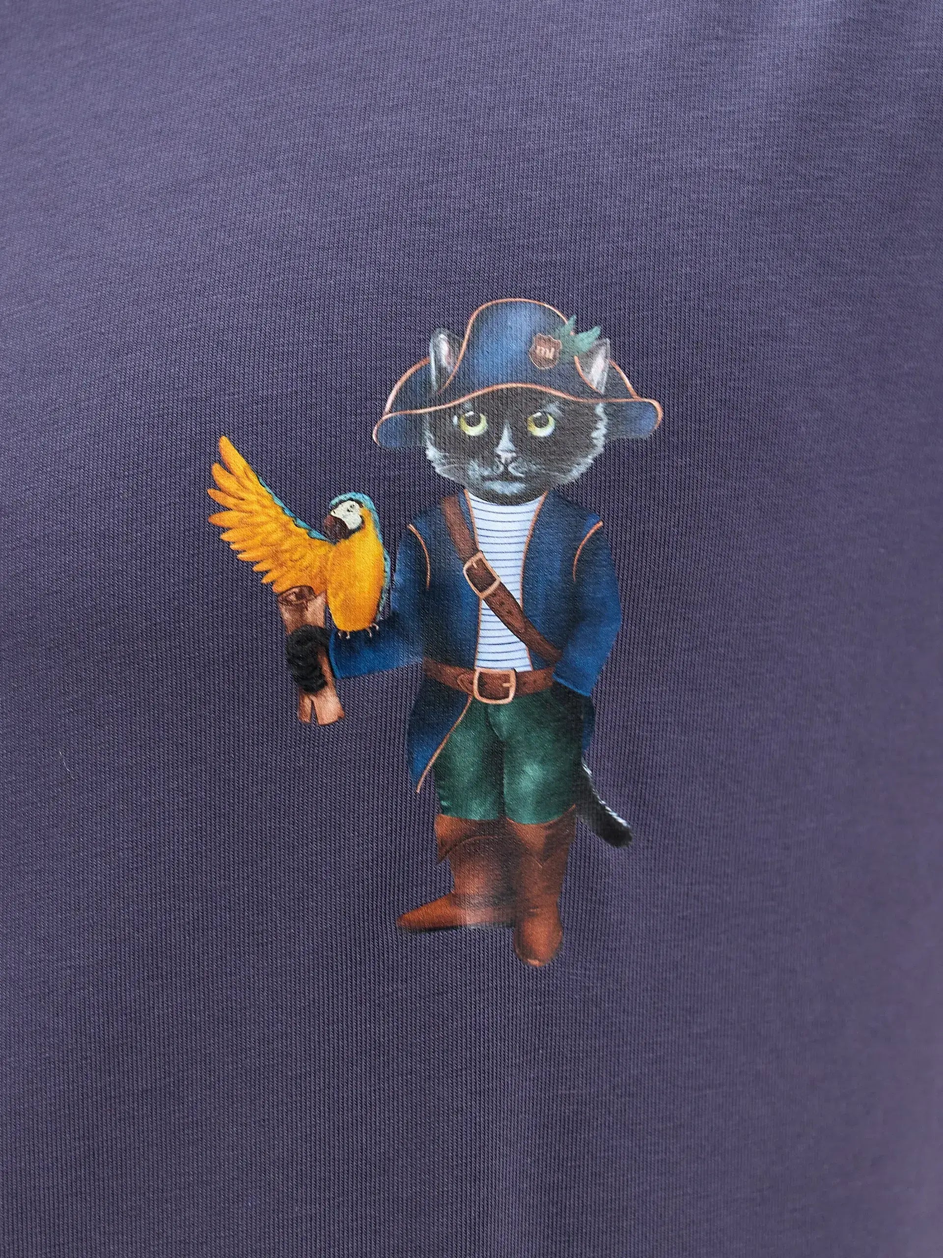Grey t-shirt pirat cat - Funny Cat T-shirt | For Cat Lovers | CAT by maniita lacitta