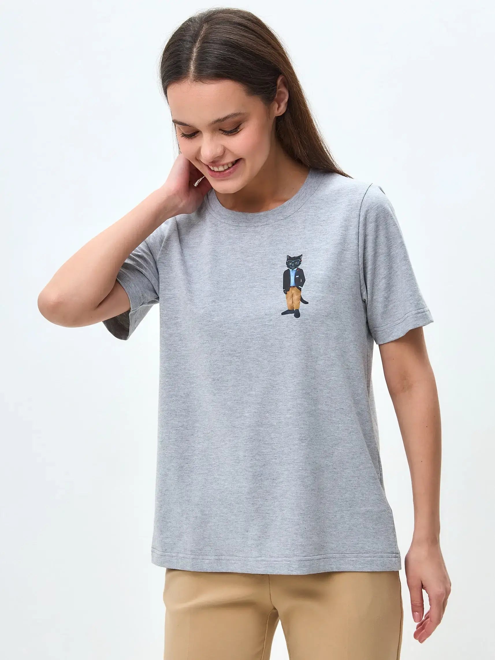 Grey t-shirt regatta cat - Funny Cat T-shirt | For Cat Lovers | CAT by maniita lacitta
