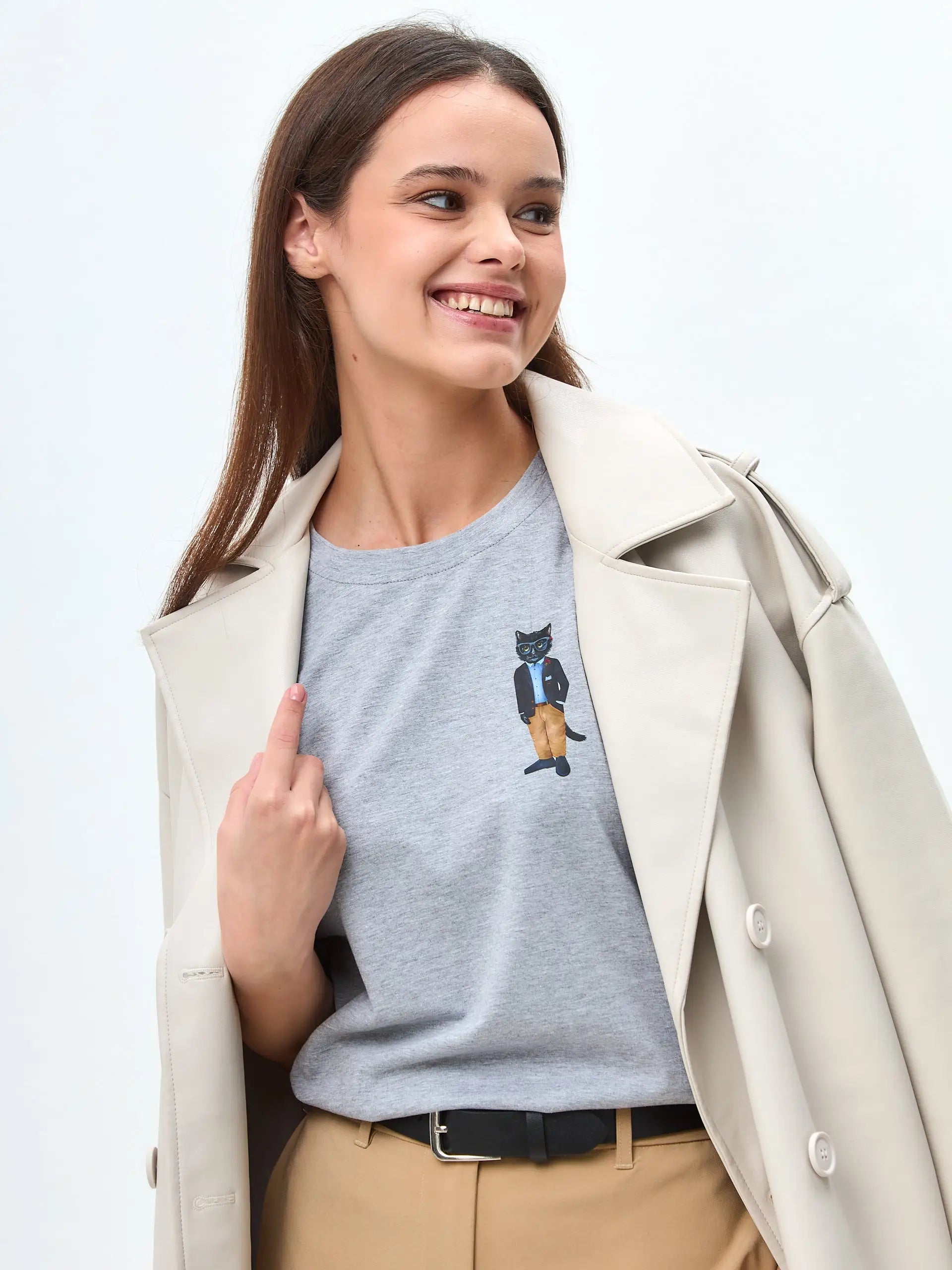 Grey t-shirt regatta cat - Funny Cat T-shirt | For Cat Lovers | CAT by maniita lacitta