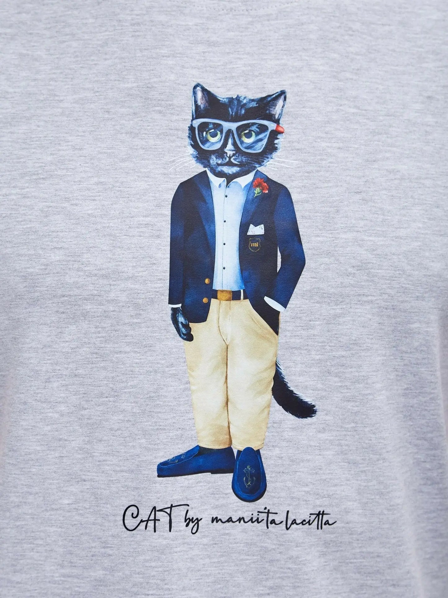 Grey t-shirt regatta cat - Funny Cat T-shirt | For Cat Lovers | CAT by maniita lacitta