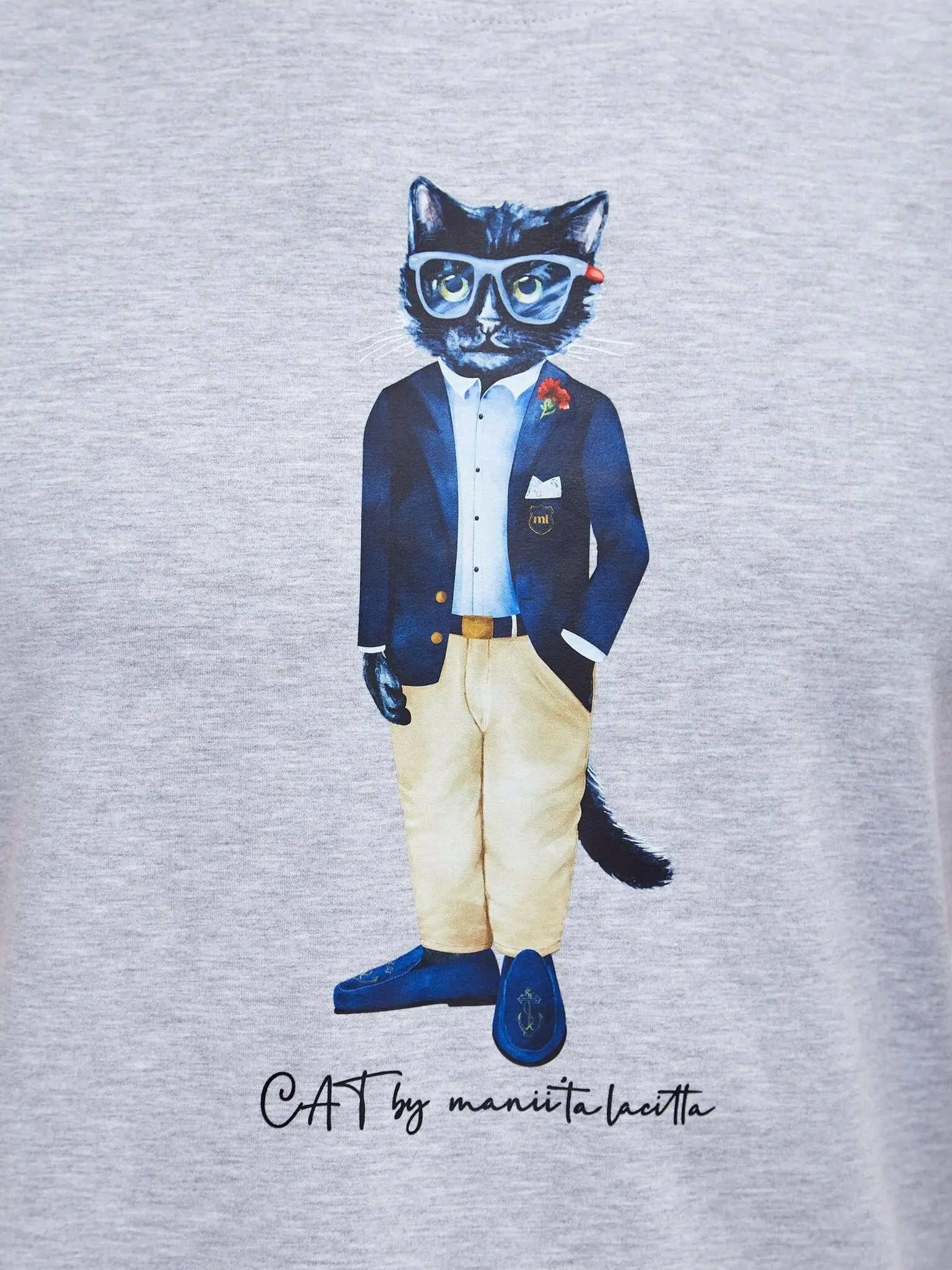 Grey t-shirt regatta cat - Funny Cat T-shirt | For Cat Lovers | CAT by maniita lacitta
