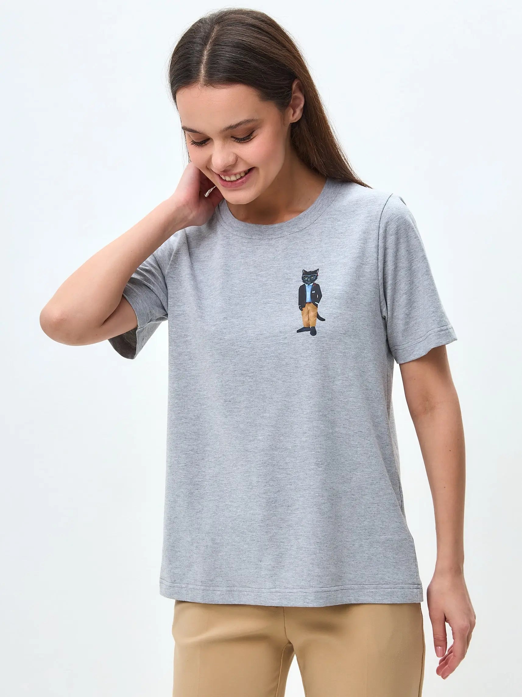 Grey t-shirt regatta cat - Funny Cat T-shirt | For Cat Lovers | CAT by maniita lacitta