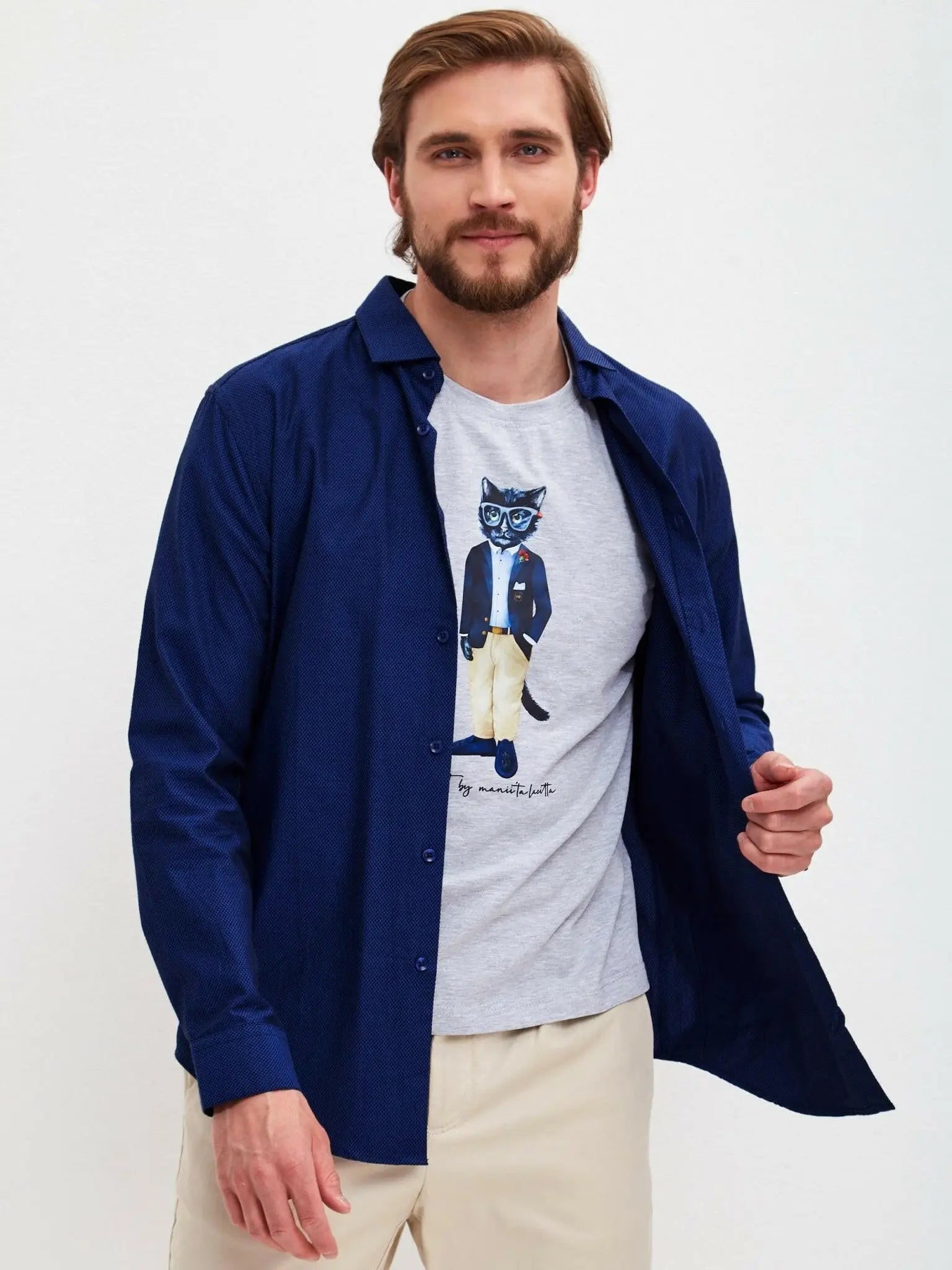 Grey t-shirt regatta cat - Funny Cat T-shirt | For Cat Lovers | CAT by maniita lacitta
