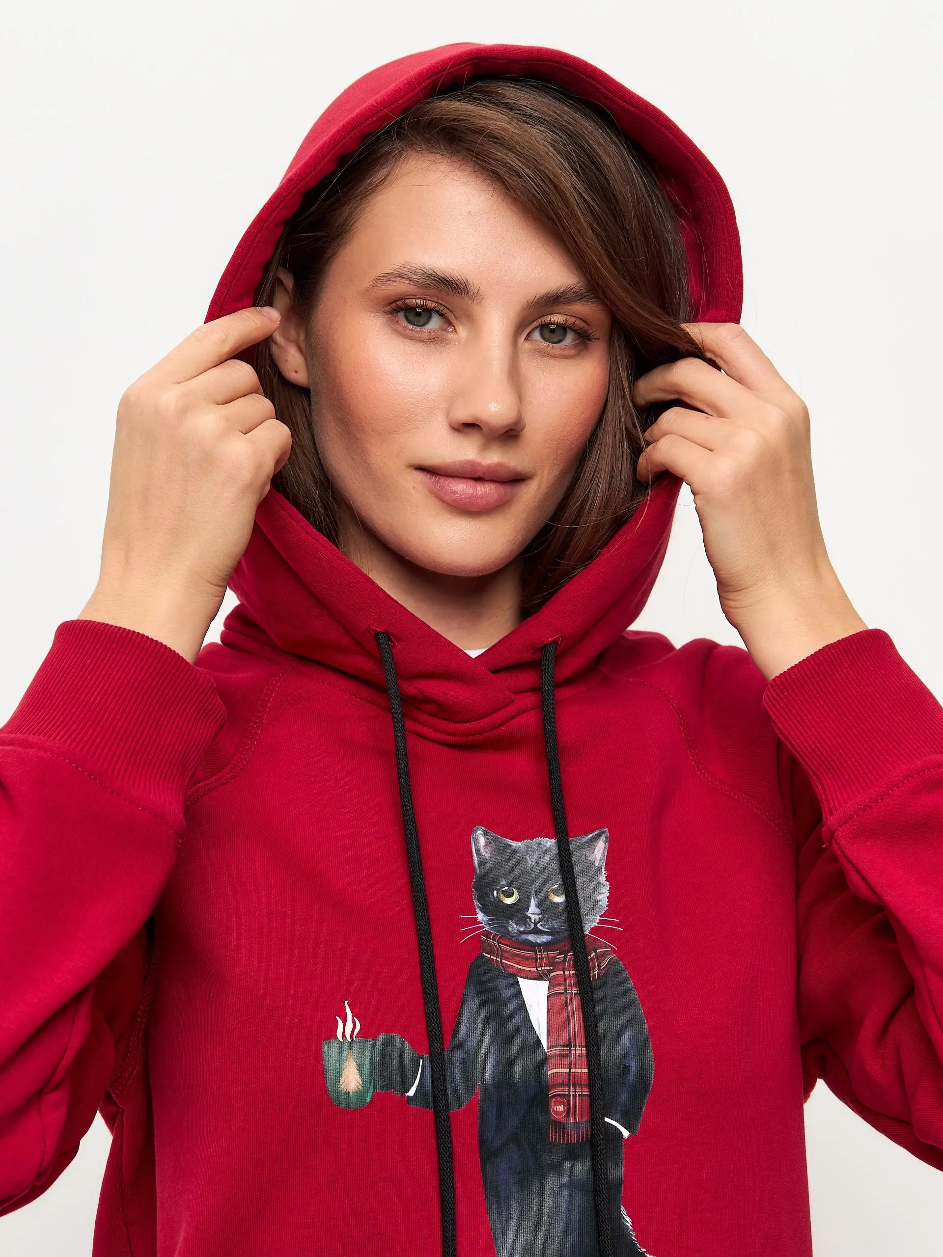 Maroon hoodie new year cat - Funny Cat Hoodie & sweatshirt | For Cat Lovers | CAT by maniita