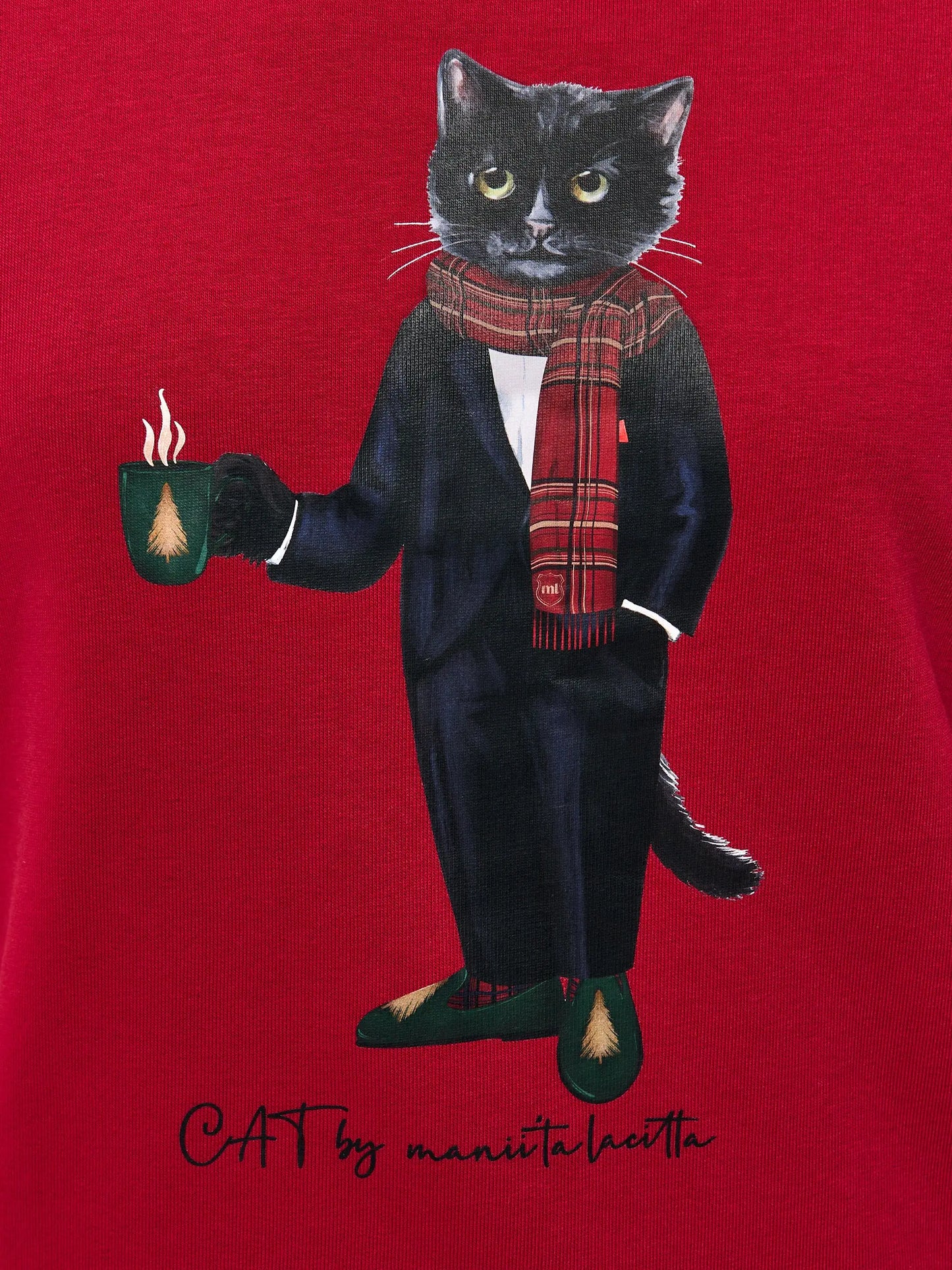 New year set: red sports chic women’s suit over-hoodie and sweatpants new year - Funny Cat | For Cat Lovers | CAT