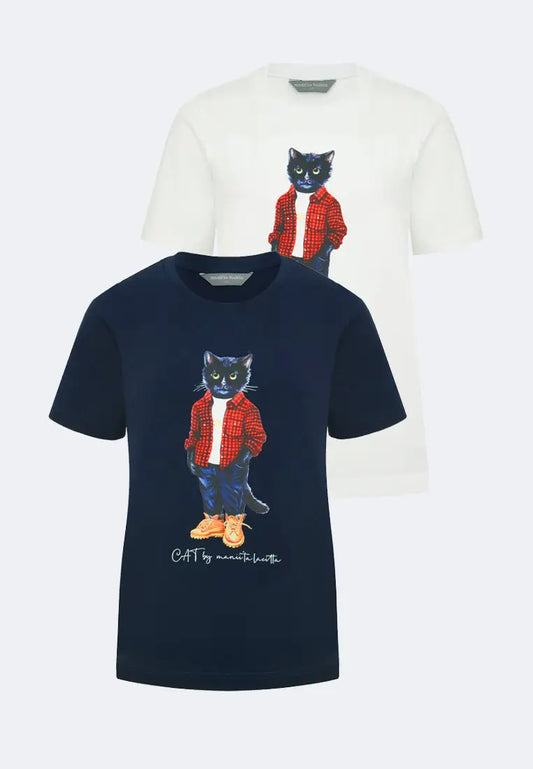 Pack of 2 T-shirts COUNTRY CAT - Funny Cat | For Cat Lovers | CAT by maniita lacitta