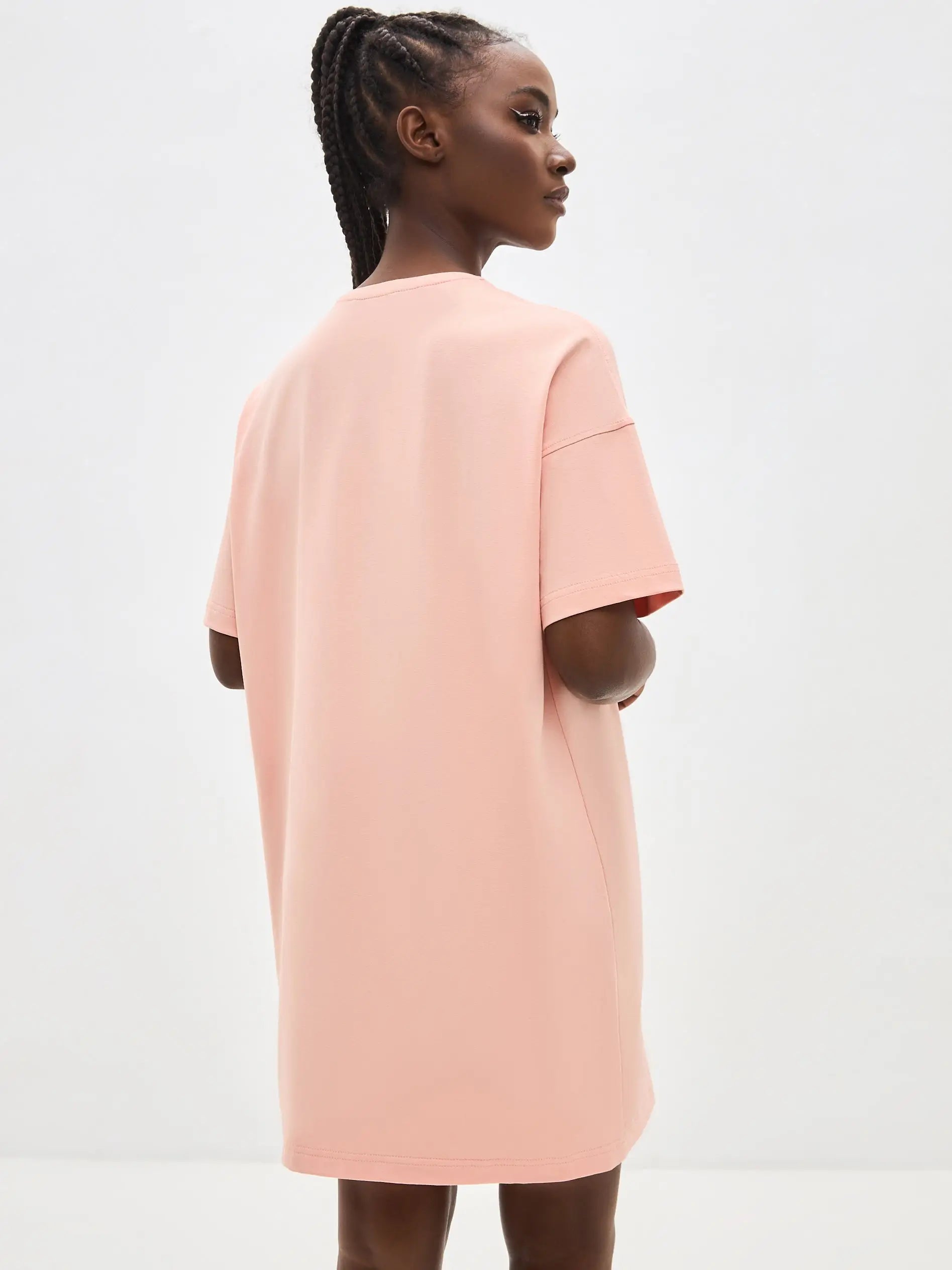 Peach oversized T-shirt SPA CAT - Peach oversized T-shirt SPA CAT print