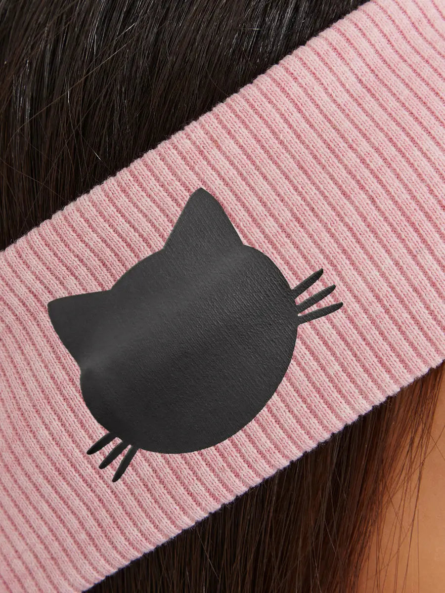 Pink headband with cat - Funny Cat | For Cat Lovers | CAT by maniita lacitta