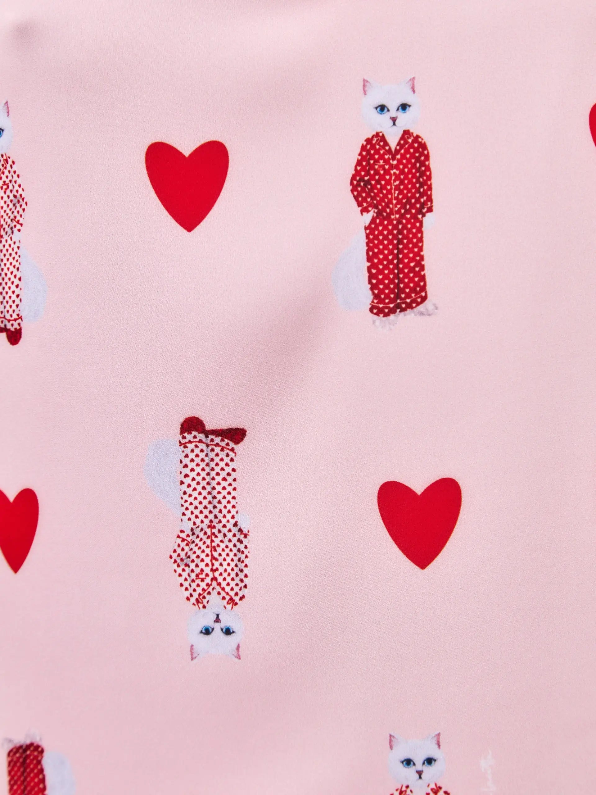 Pink silk loungewear - Funny Cat Loungewear | For Cat Lovers | CAT by maniita lacitta