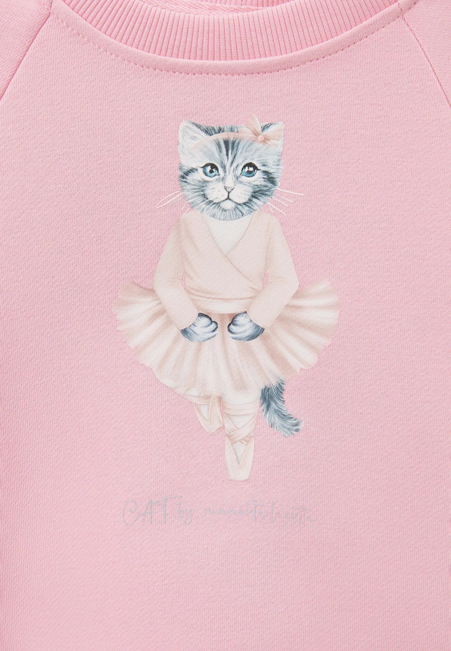 Pink sweatshirt BALLET CAT - Funny Cat Hoodie & sweatshirt | For Cat Lovers | CAT by maniita