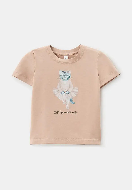 Pink t-shirt ballet cat - Funny Cat T-shirt | For Cat Lovers | CAT by maniita lacitta